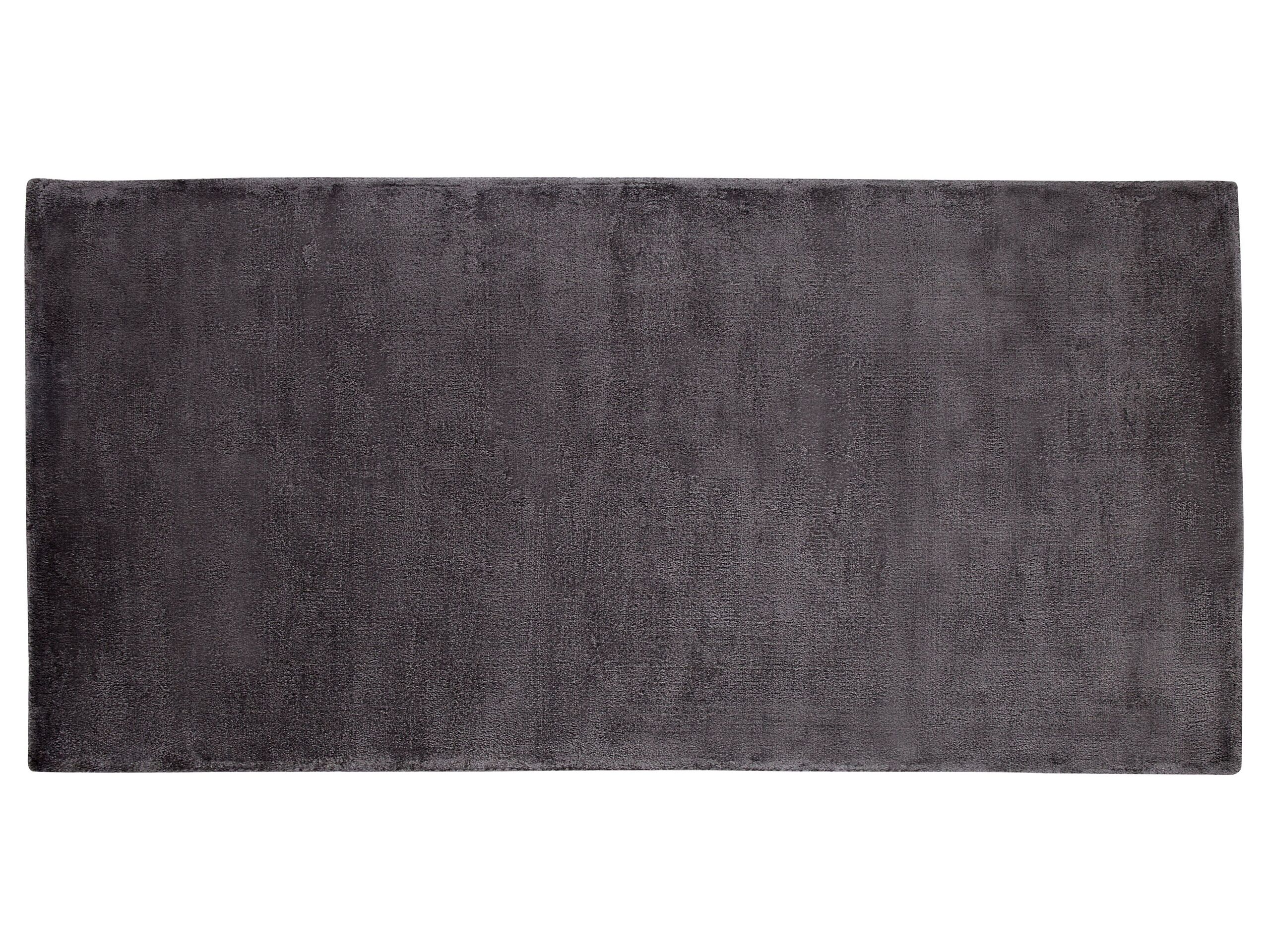 Viscose Area Rug 80x150cm Dark Grey - Gemini Interiors