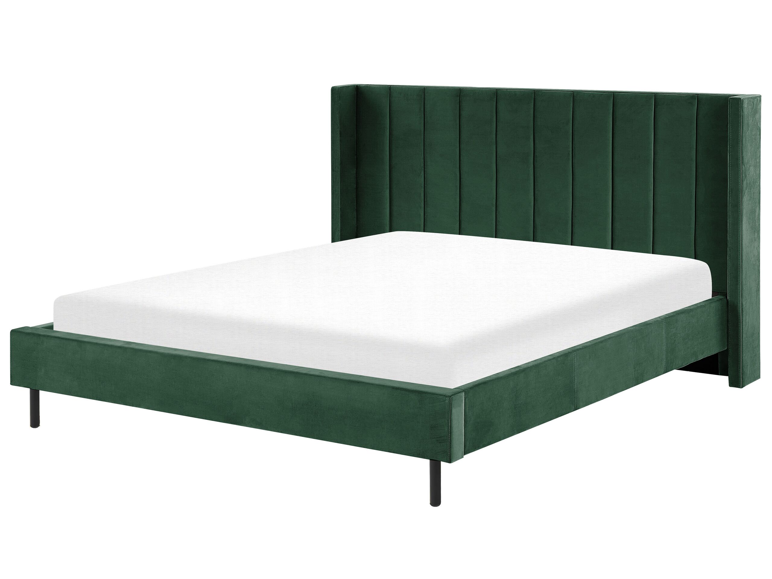 Velvet EU Super King Size Bed Green VILLETTE - Gemini Interiors
