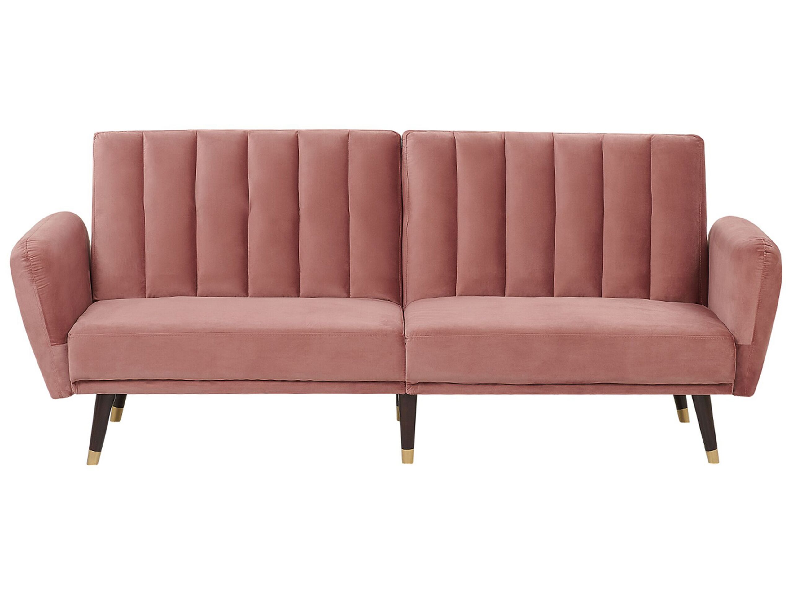 Velvet Sofa Bed Pink VIMMERBY - Gemini Interiors