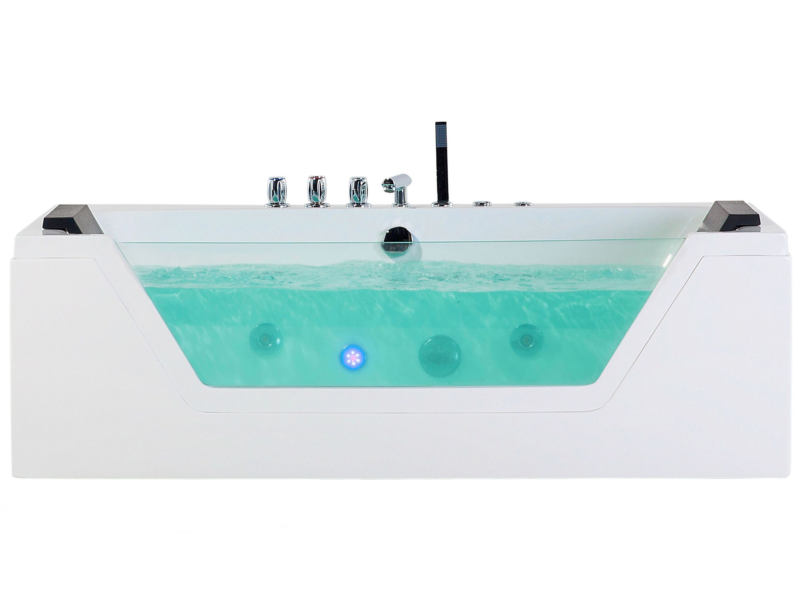 Whirlpool Bath with LED 1620 mm White SAMANA - Gemini Interiors
