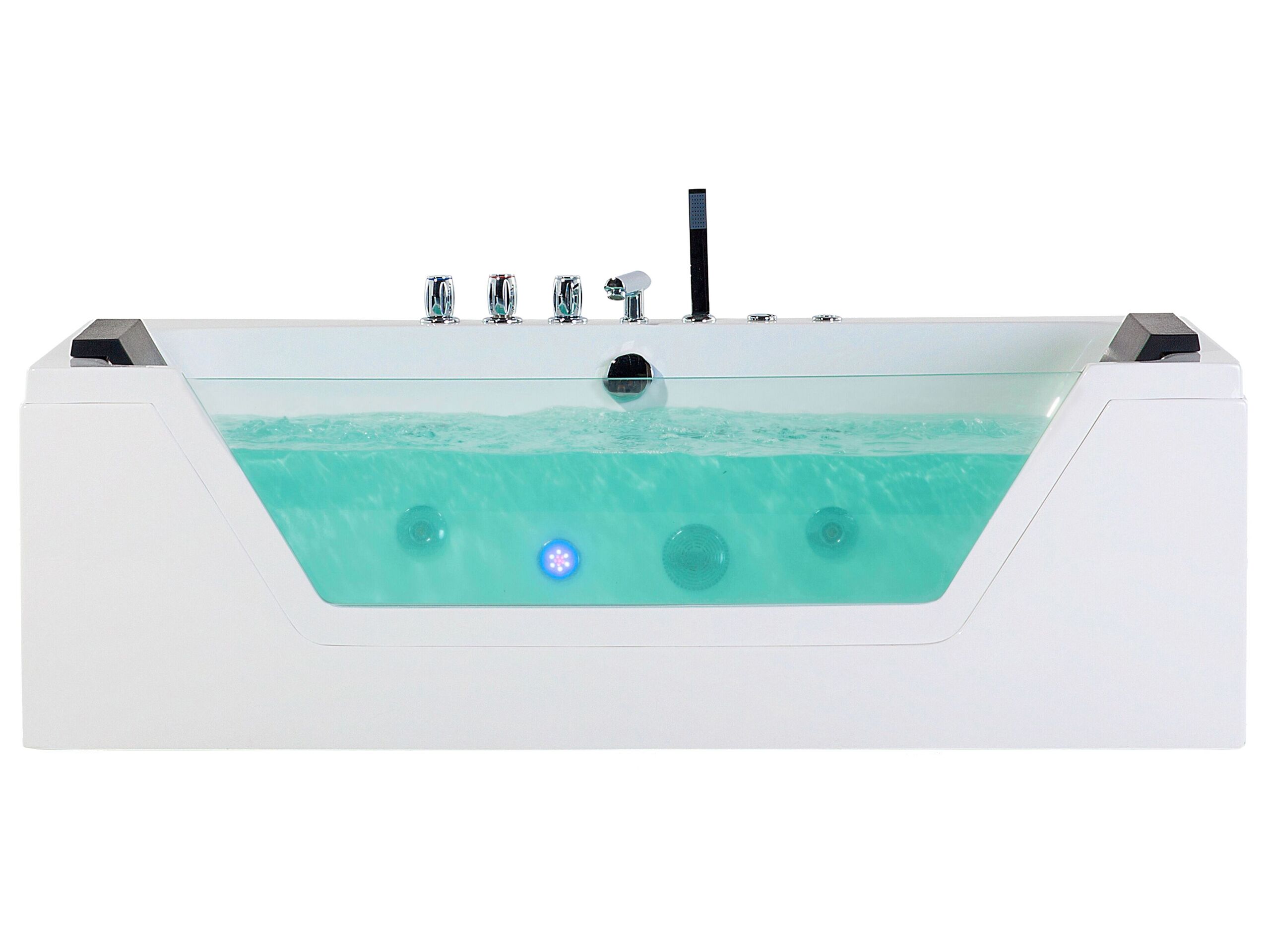 Whirlpool Bath with LED 1530 mm White SAMANA - Gemini Interiors