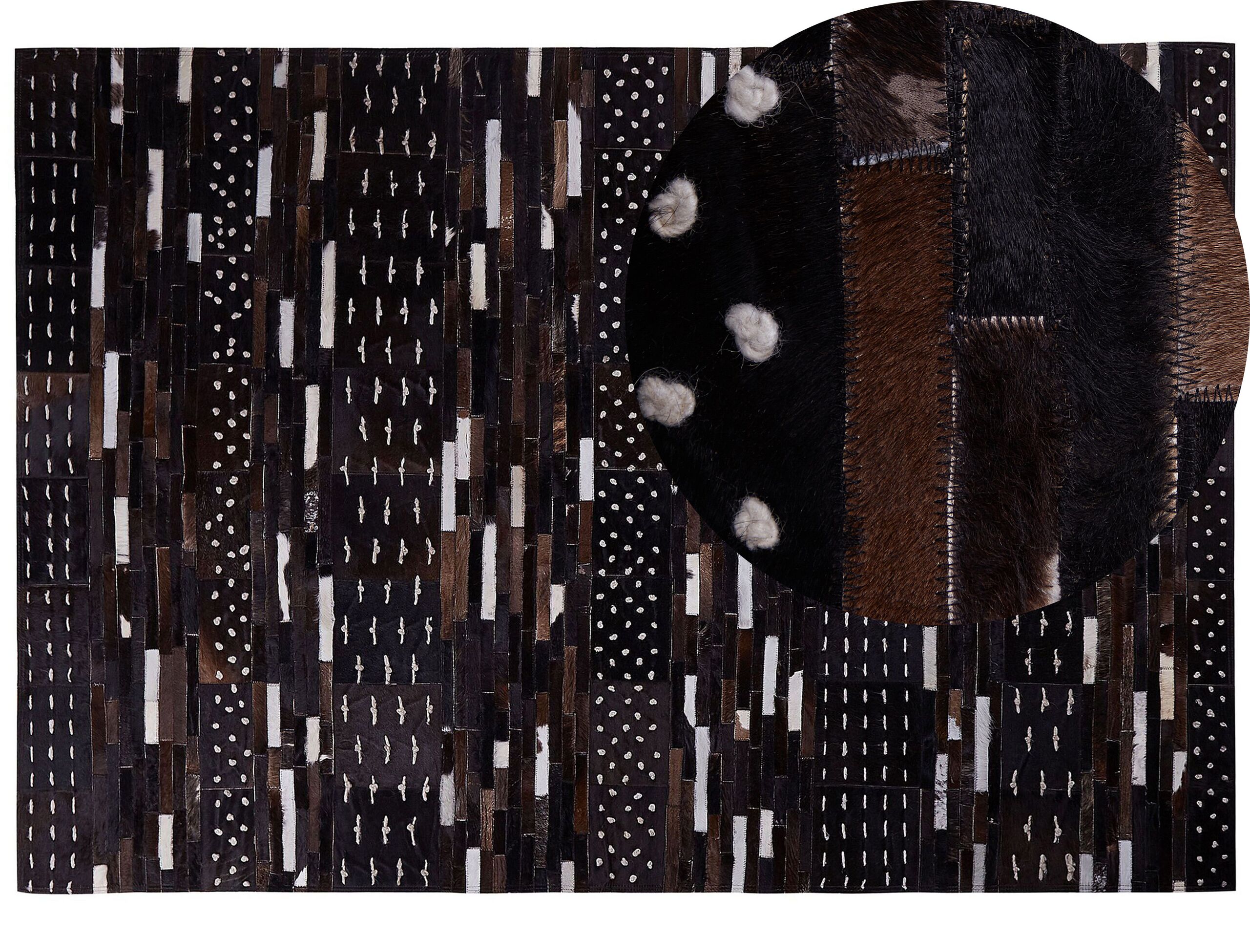 Cowhide Area Rug 160x230cm Brown - Gemini Interiors