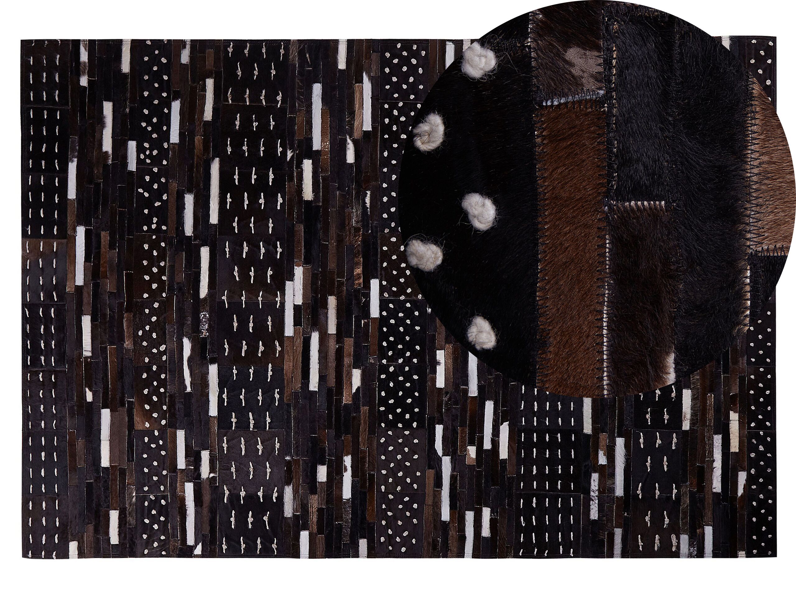 Cowhide Area Rug 140x200cm Brown - Gemini Interiors
