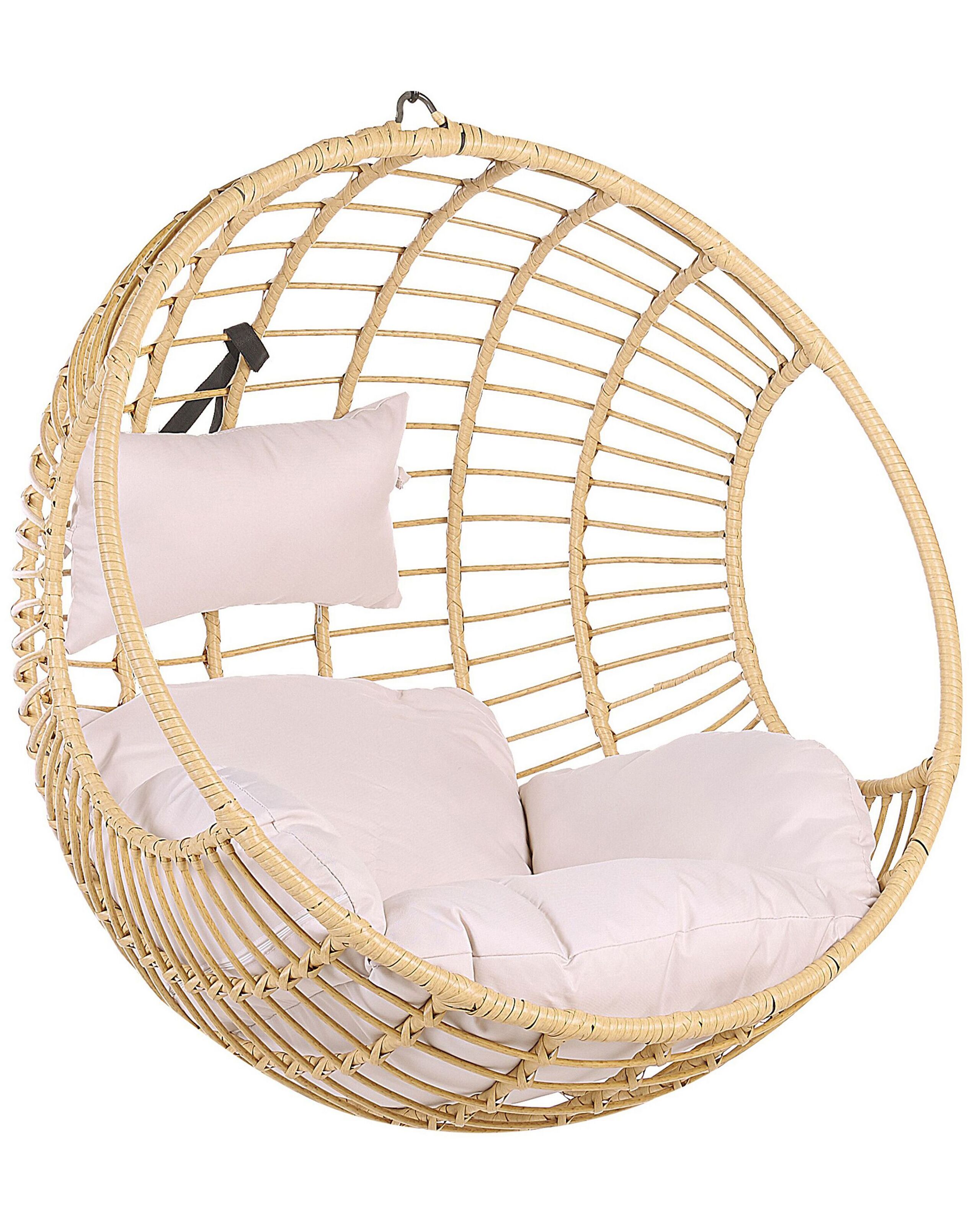 PE Rattan Hanging Chair Natural ASPIO - Gemini Interiors