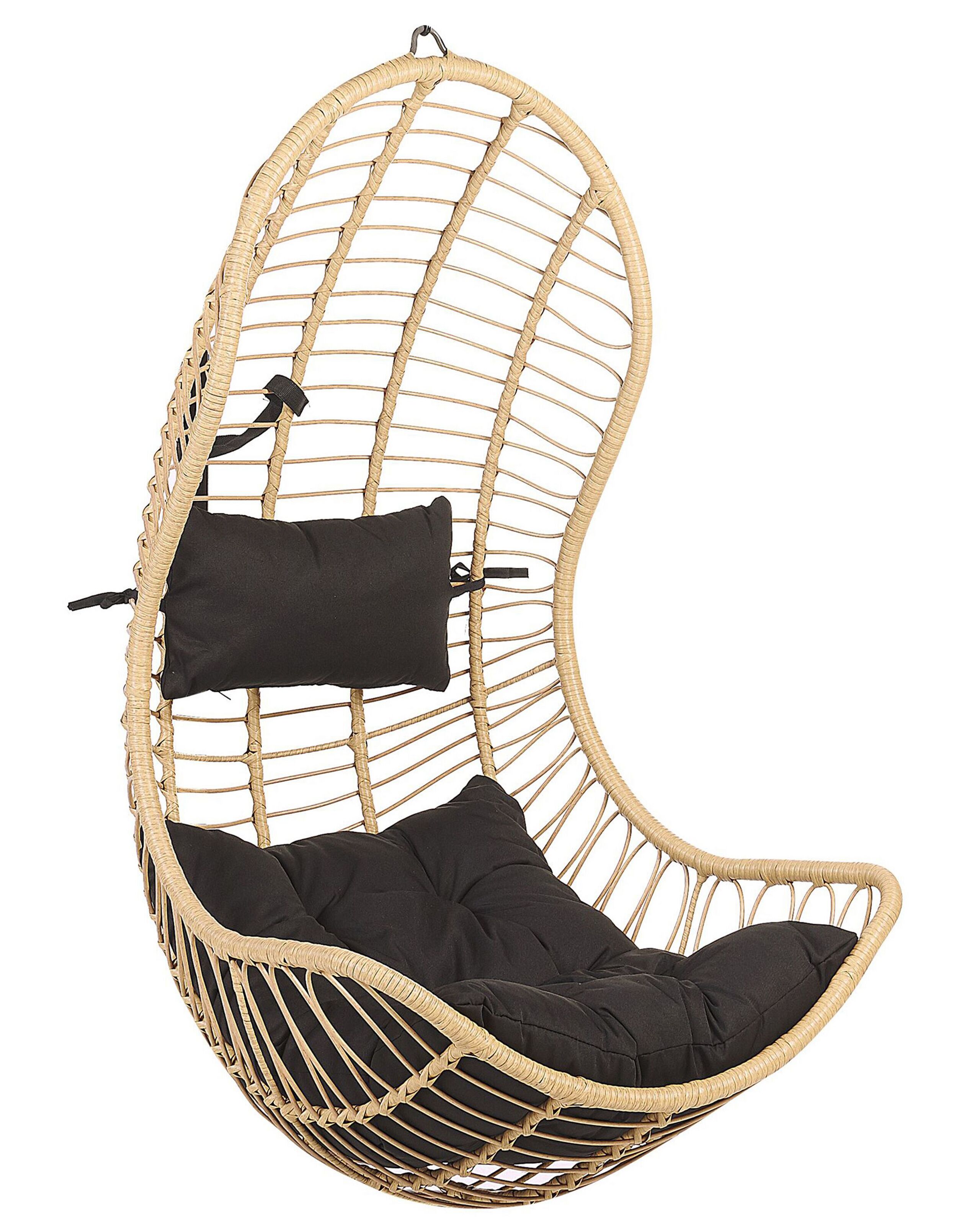 PE Rattan Hanging Chair Natural PINETO - Gemini Interiors