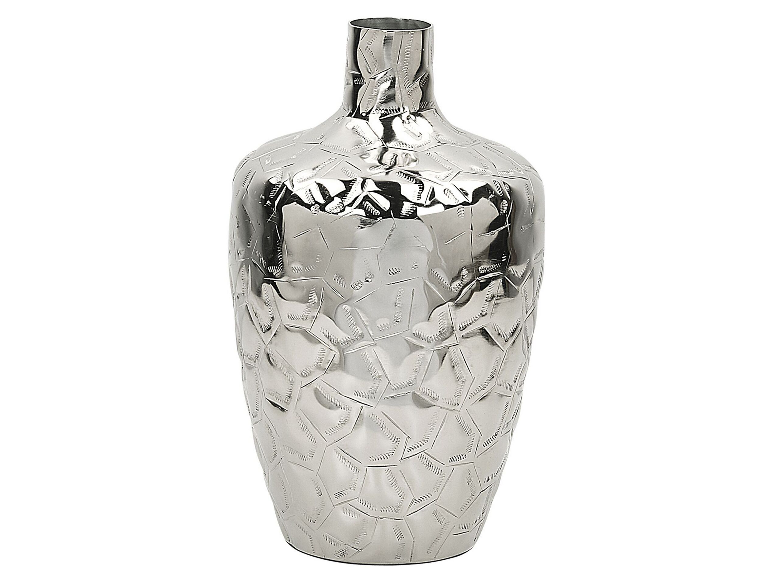 Aluminium Flower Vase 33 Silver INSHAS - Gemini Interiors