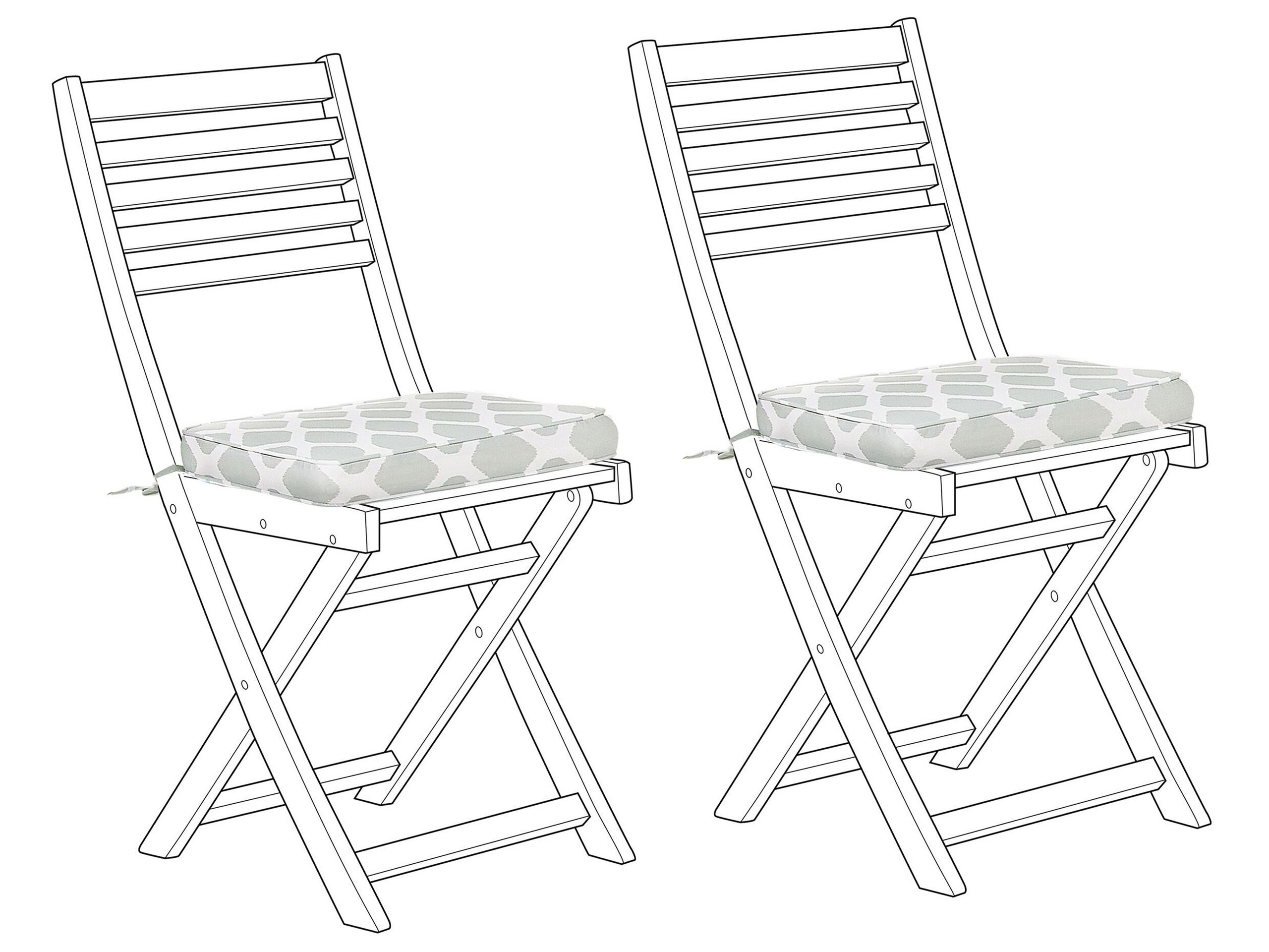 Set of 2 Seat Cushions Mint Green FIJI - Gemini Interiors