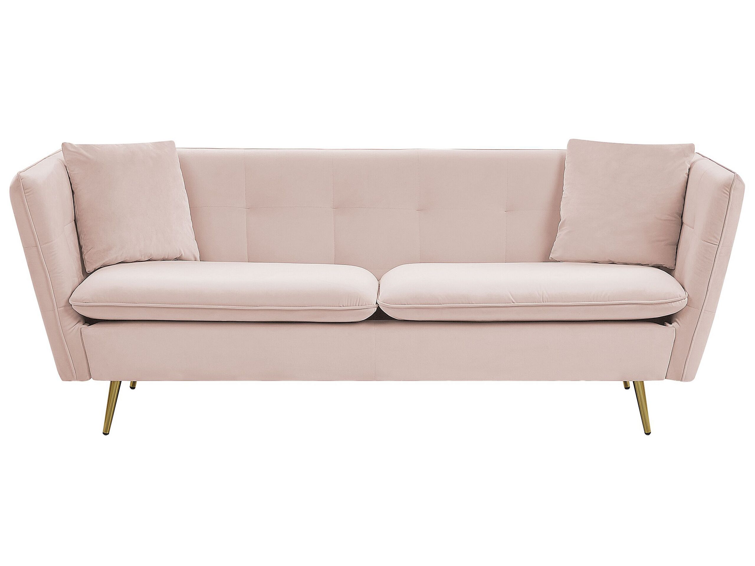 3 Seater Velvet Sofa Pink FREDERICA - Gemini Interiors