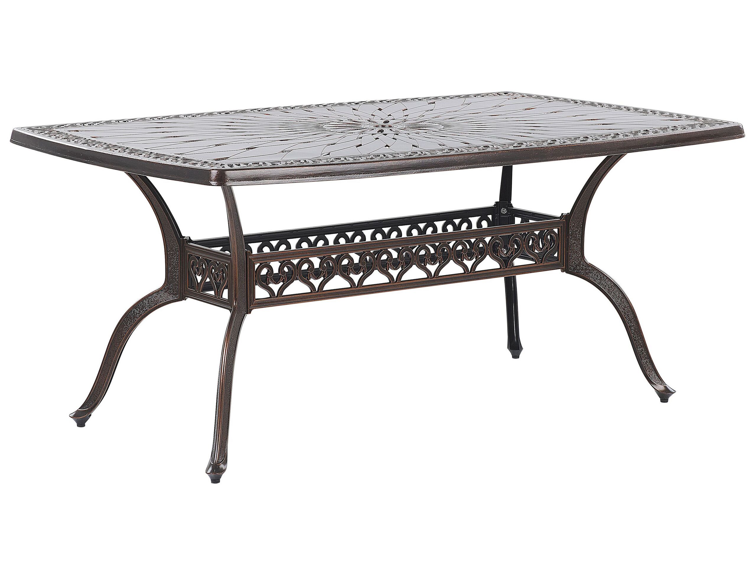 Garden Dining Table 165 x 102 cm Brown LIZZANO - Gemini Interiors