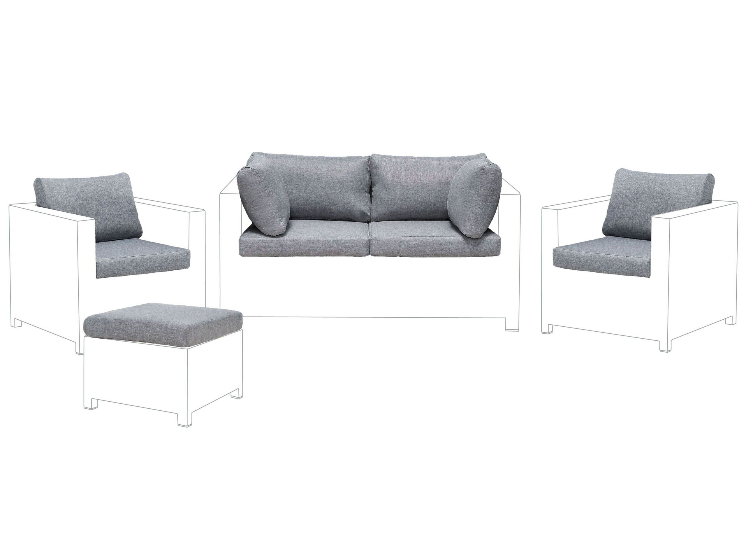 Outdoor Cushion Cover Set Grey MILANO - Gemini Interiors
