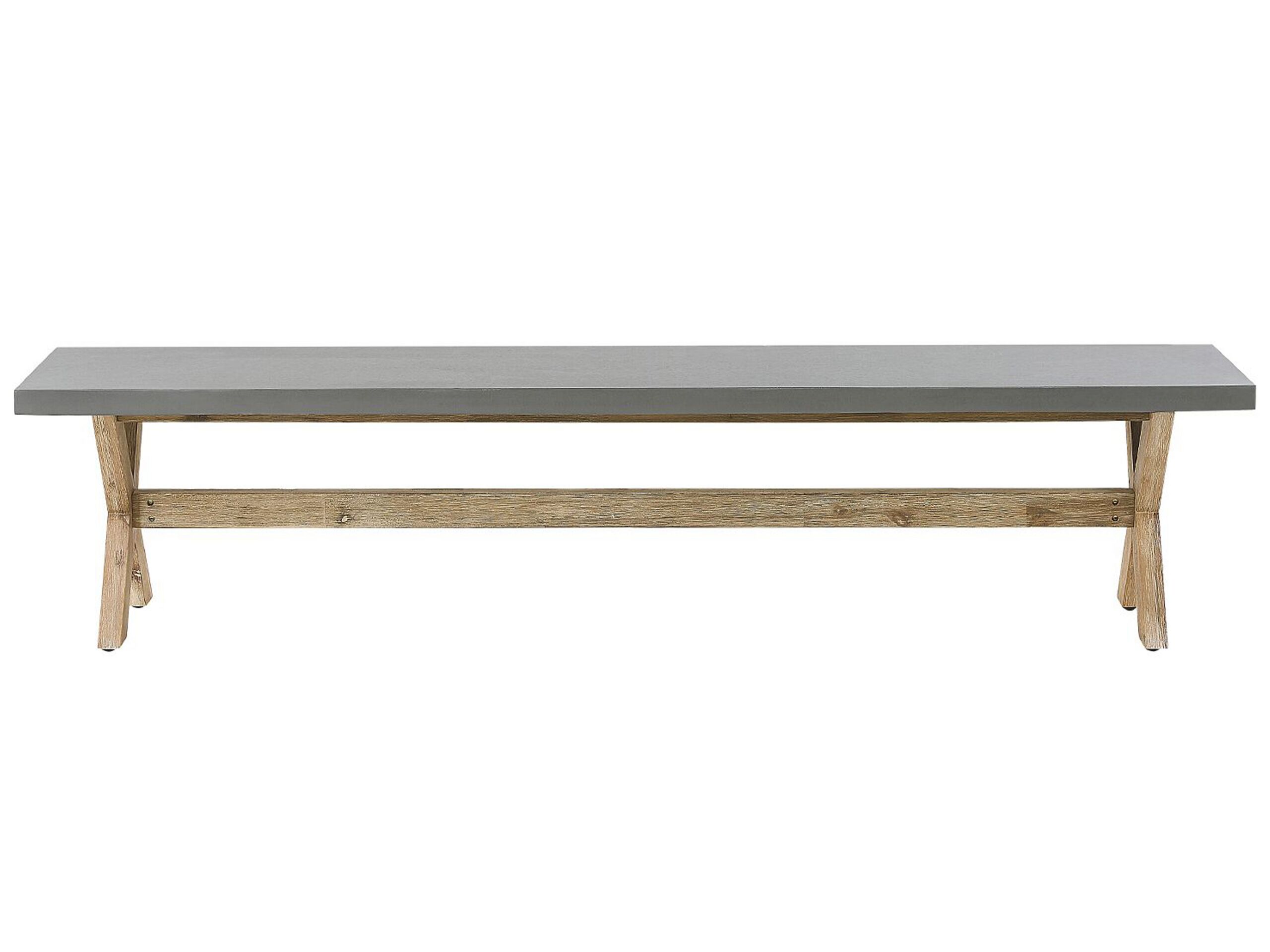Concrete Outdoor Bench Grey OLBIA - Gemini Interiors