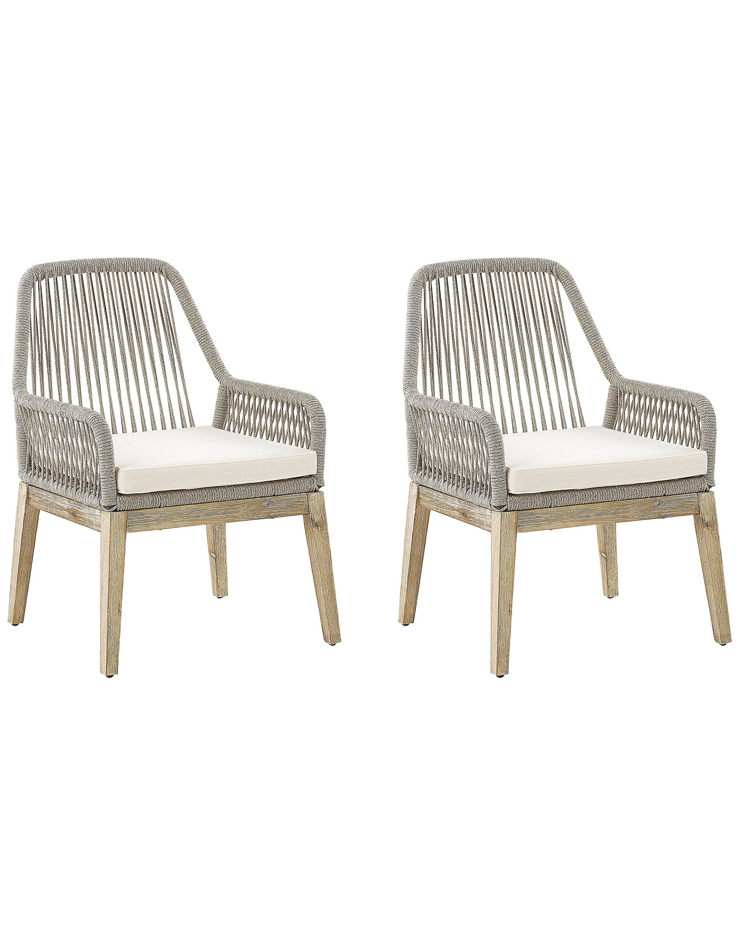 Set of 2 Garden Chairs Beige OLBIA - Gemini Interiors