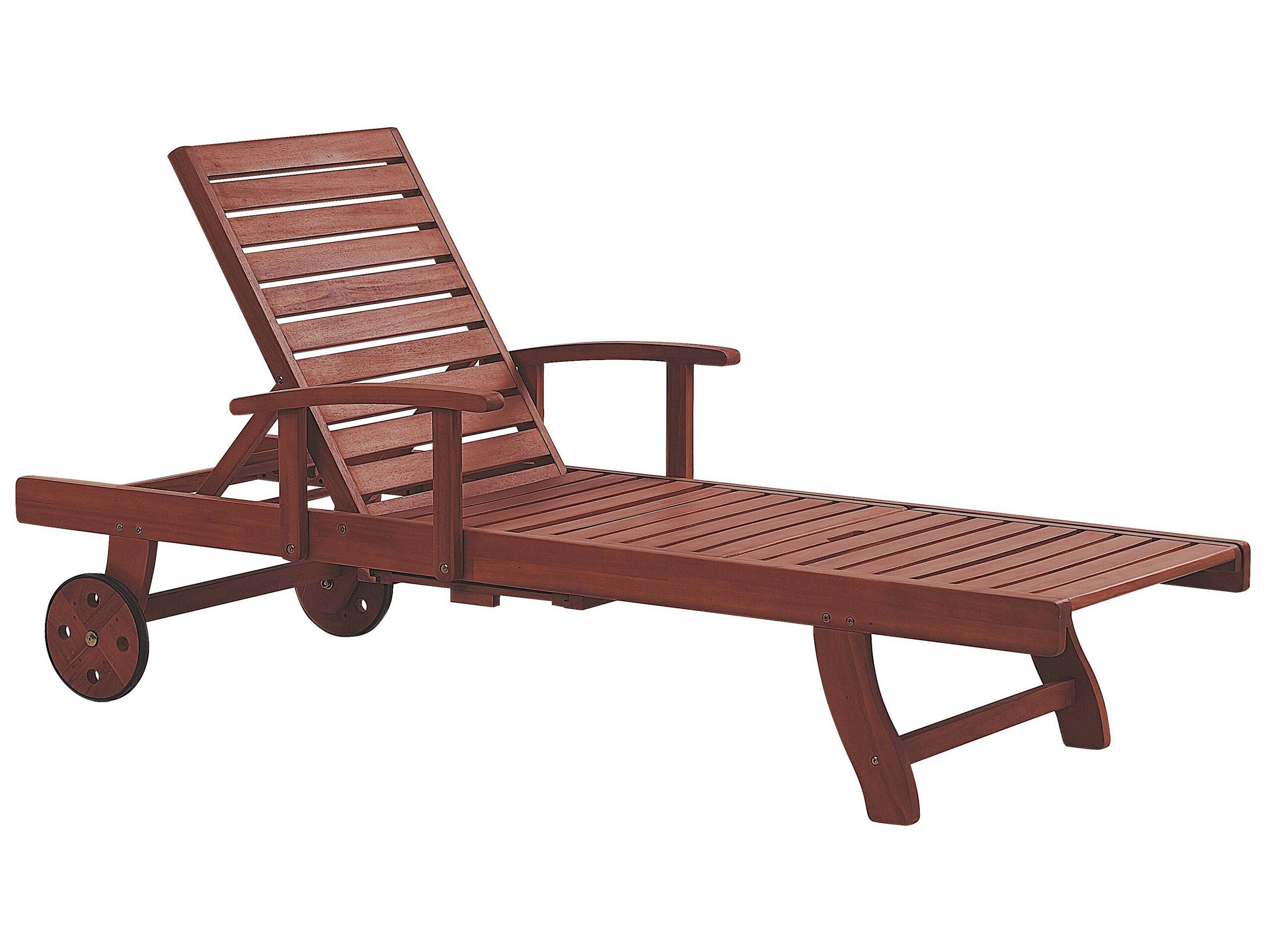 Acacia Wood Reclining Sun Lounger TOSCANA - Gemini Interiors