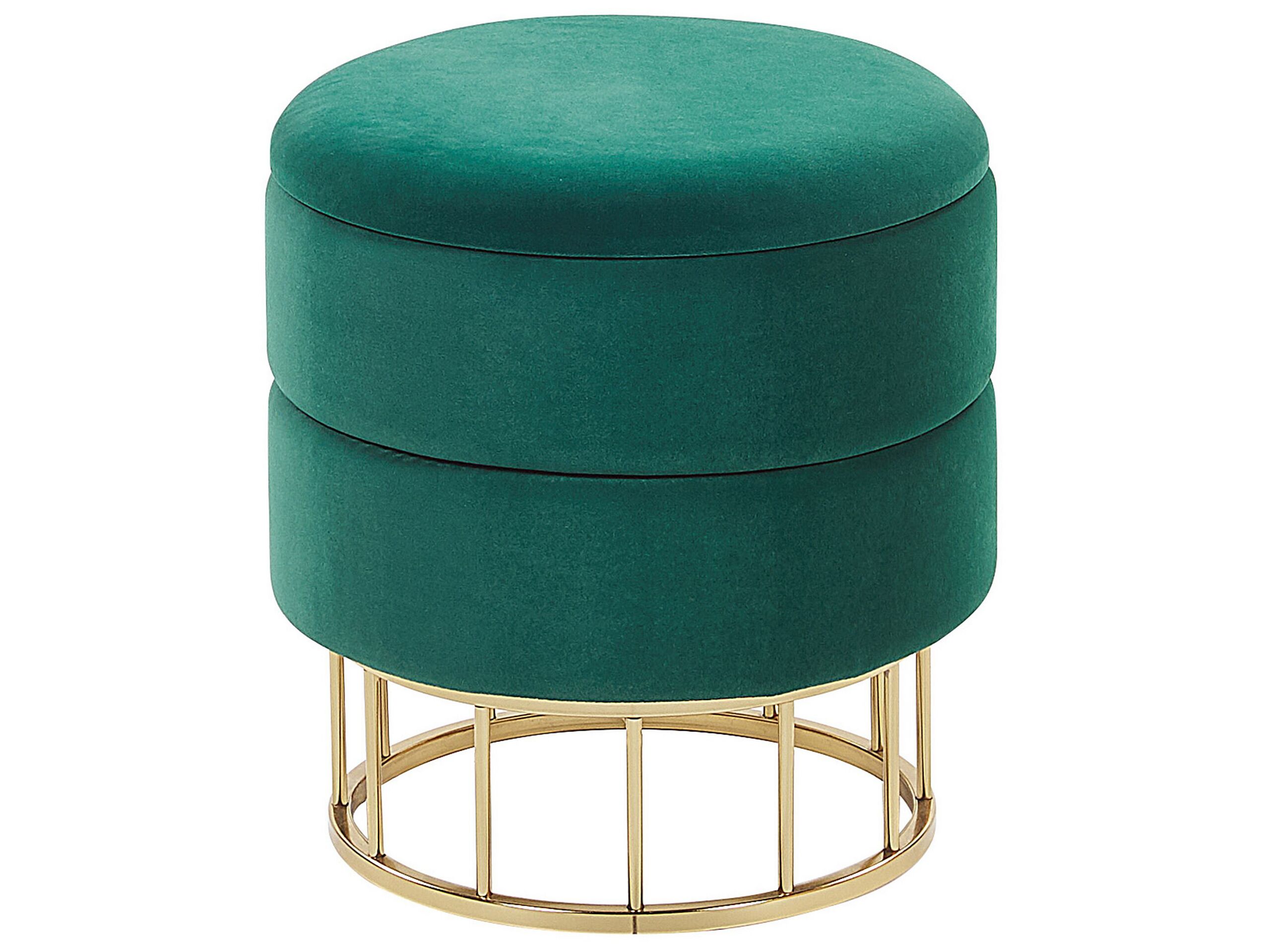 Storage Pouffe Dark Green ELGIN - Gemini Interiors