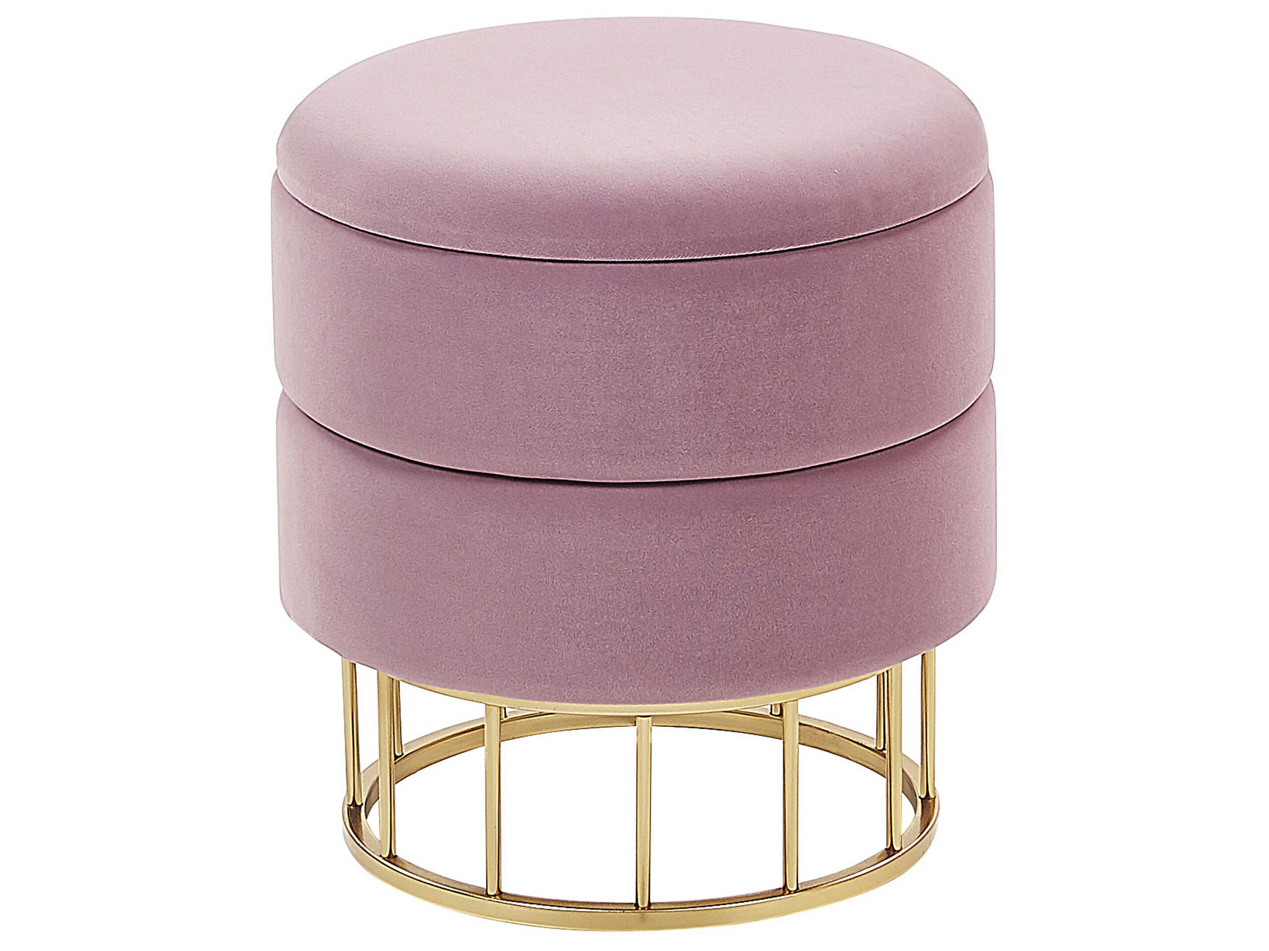 Storage Pouffe Pink ELGIN - Gemini Interiors