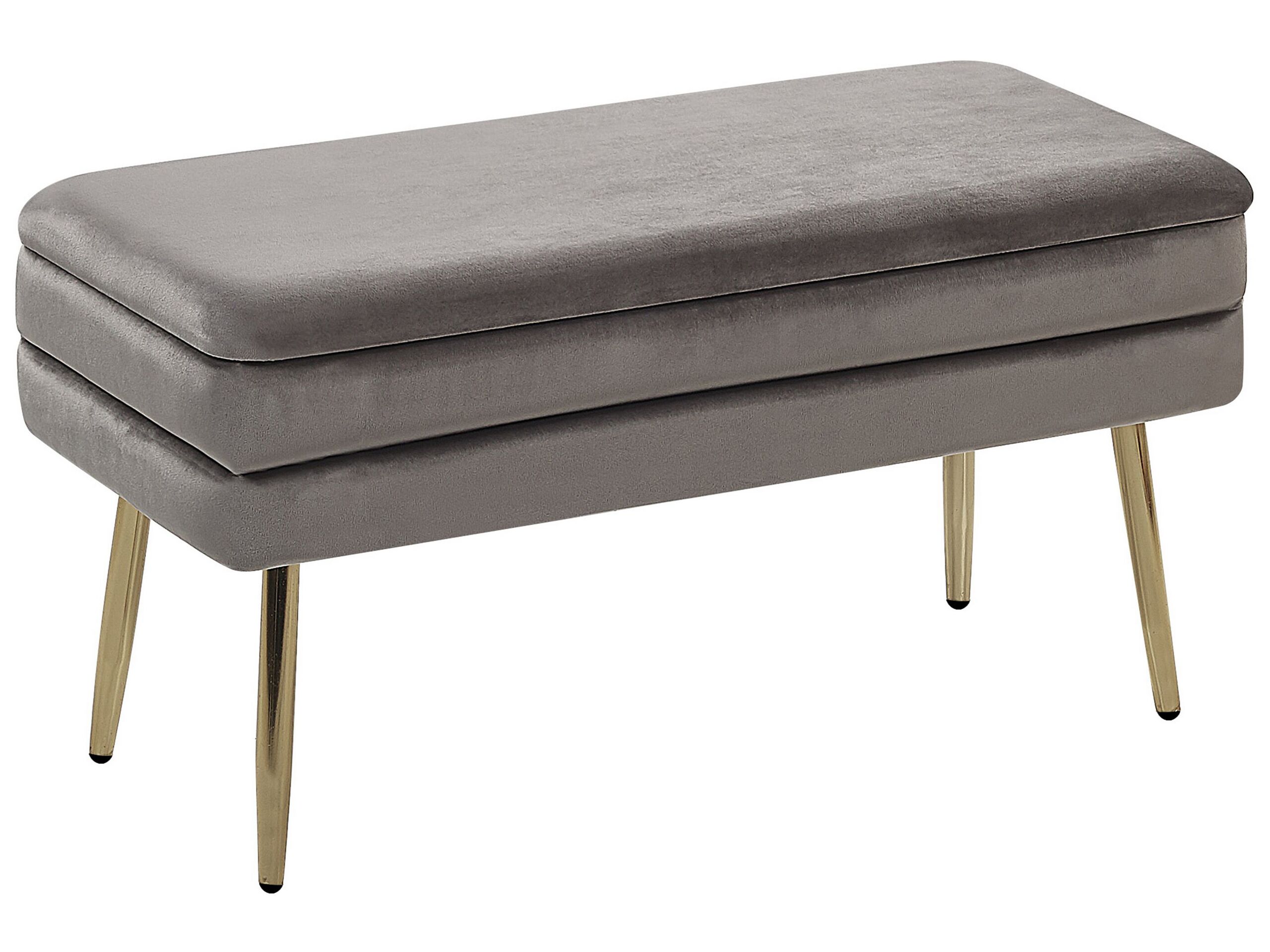 Bedroom Storage Bench Grey DURHAM - Gemini Interiors