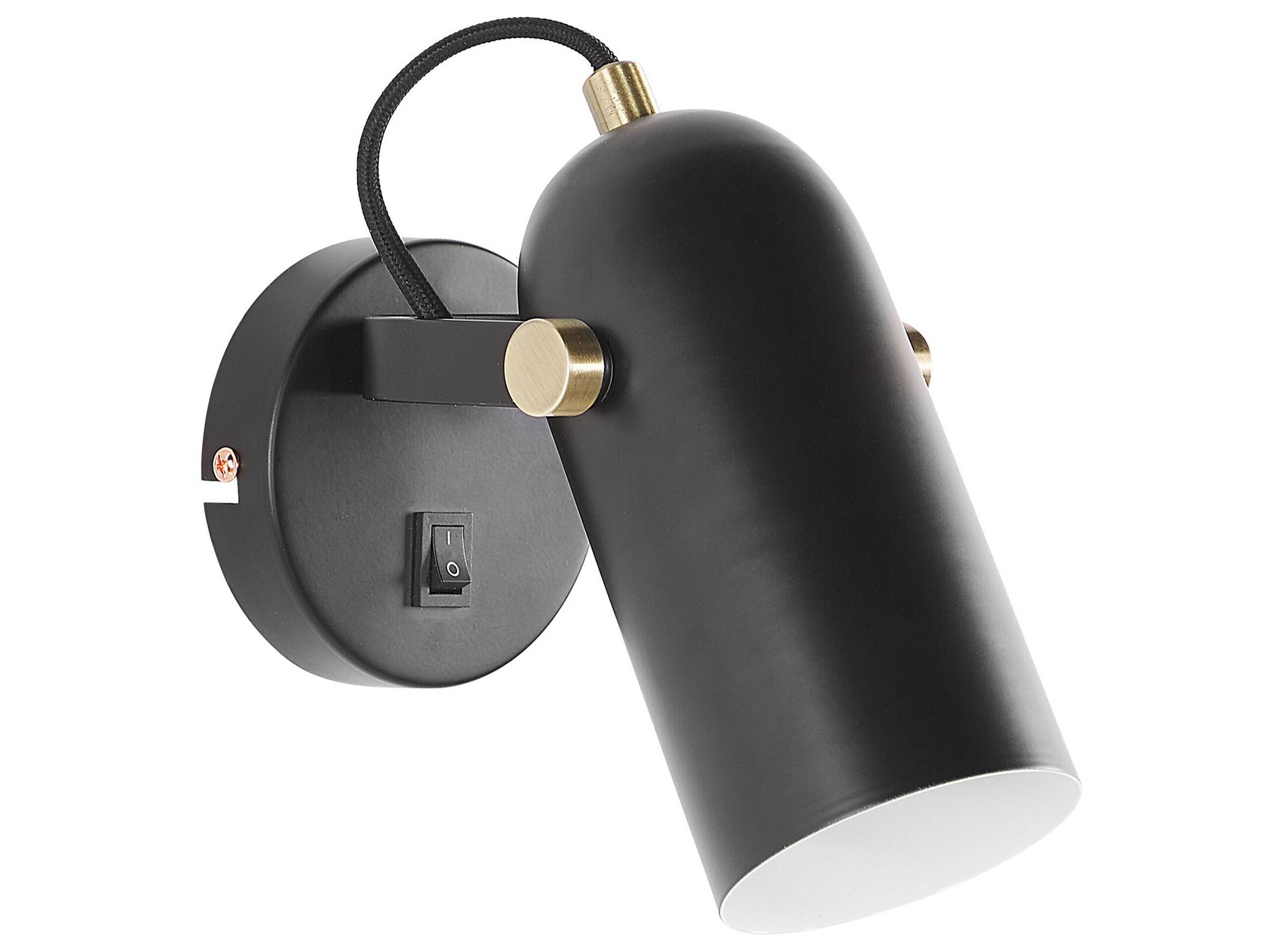 Metal Spotlight Lamp Black TYRIA - Gemini Interiors