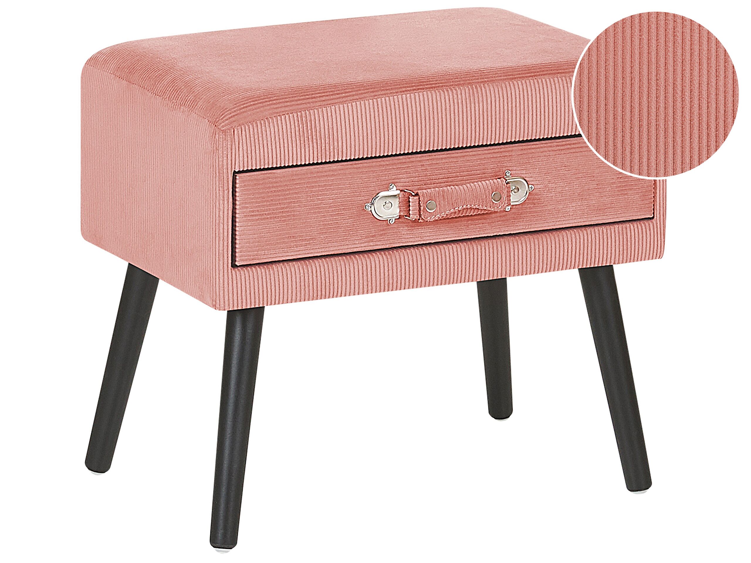 Corduroy Side Table Pink EUROSTAR - Gemini Interiors
