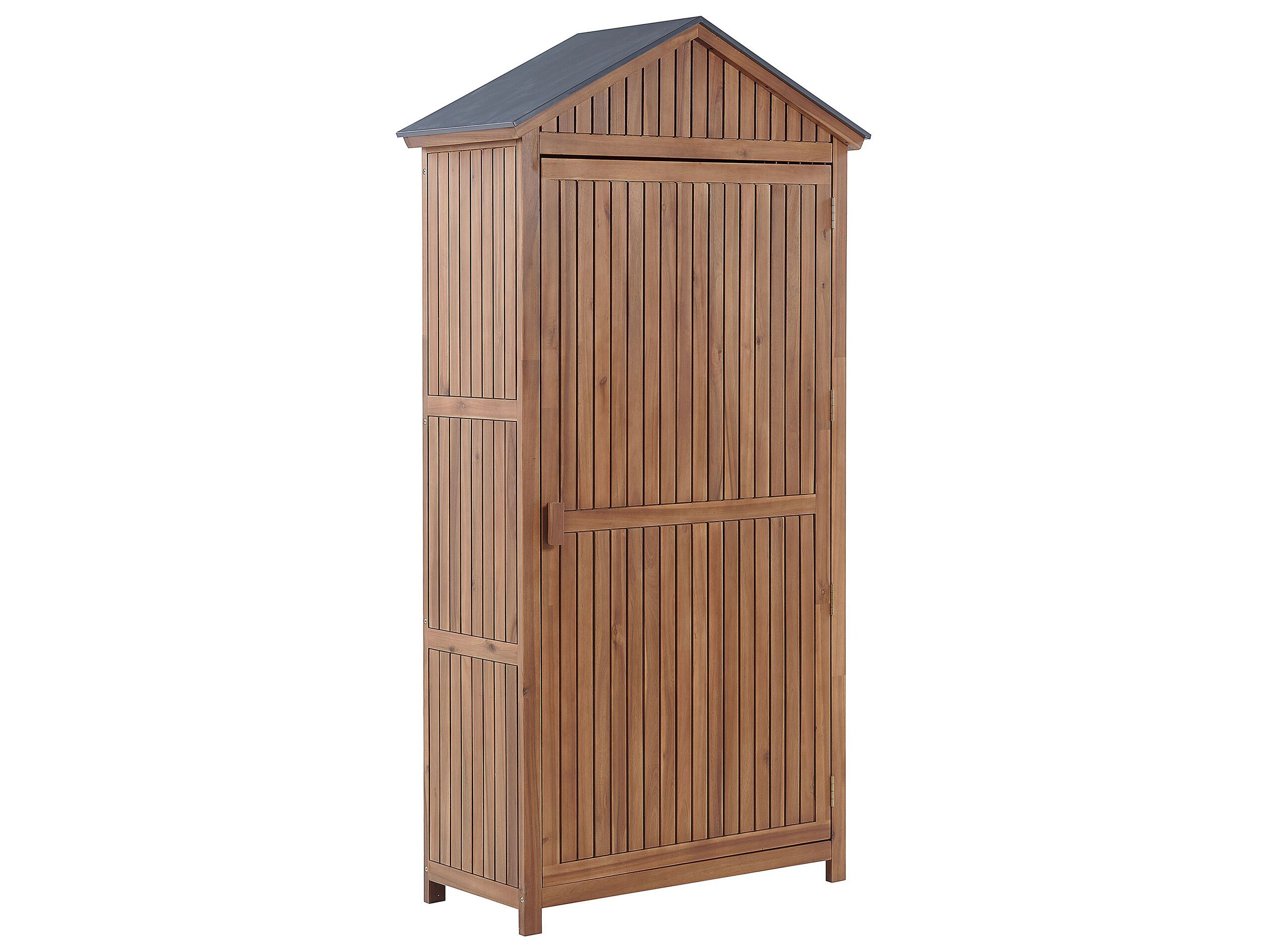 Acacia Wood Garden Storage Cabinet SAVOCA - Gemini Interiors