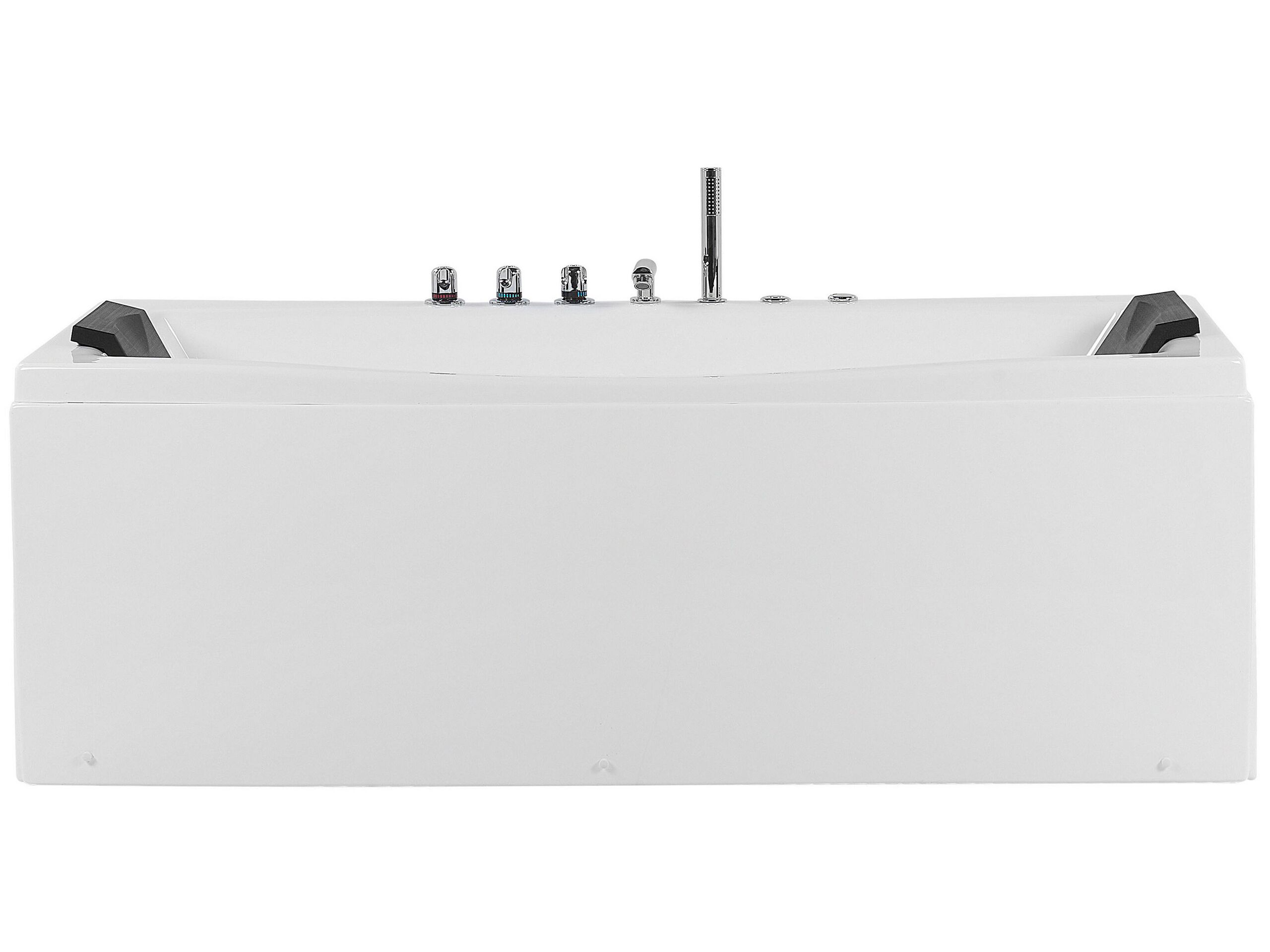 Whirlpool Bath with LED 1730 x 820 mm White MOOR - Gemini Interiors