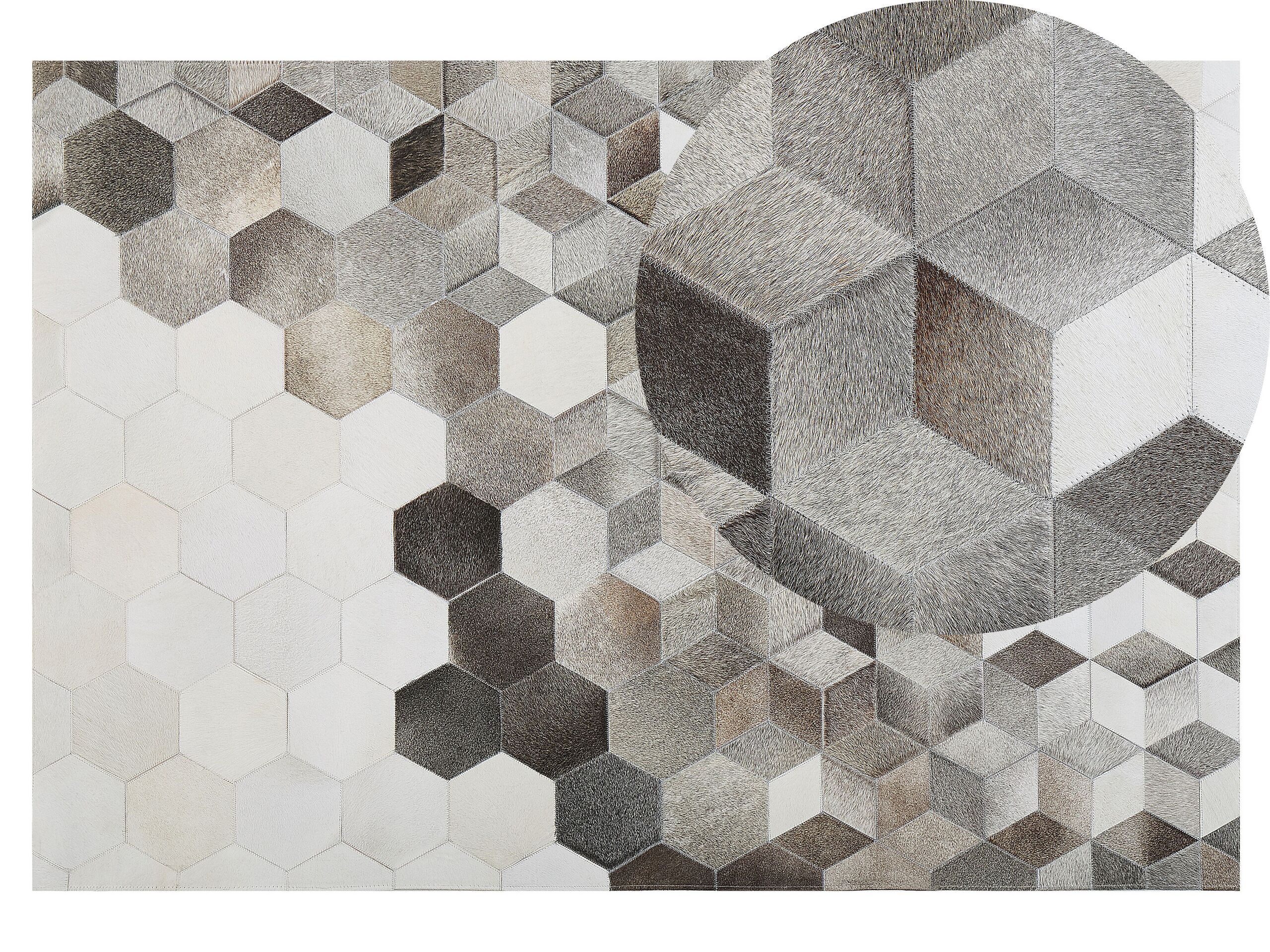 Cowhide Area Rug 140x200cm Grey - Gemini Interiors