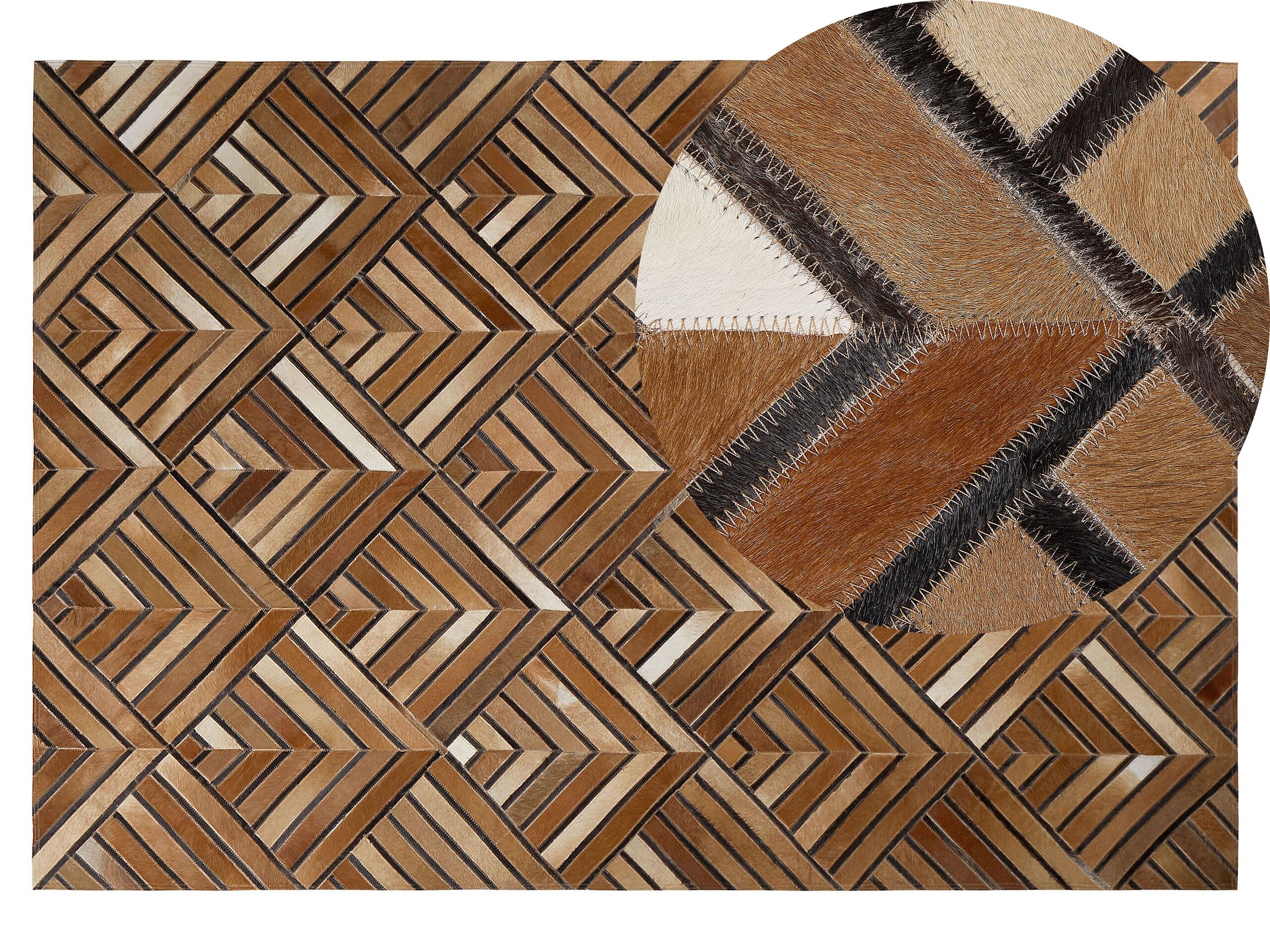Cowhide Area Rug 140x200cm Brown - Gemini Interiors