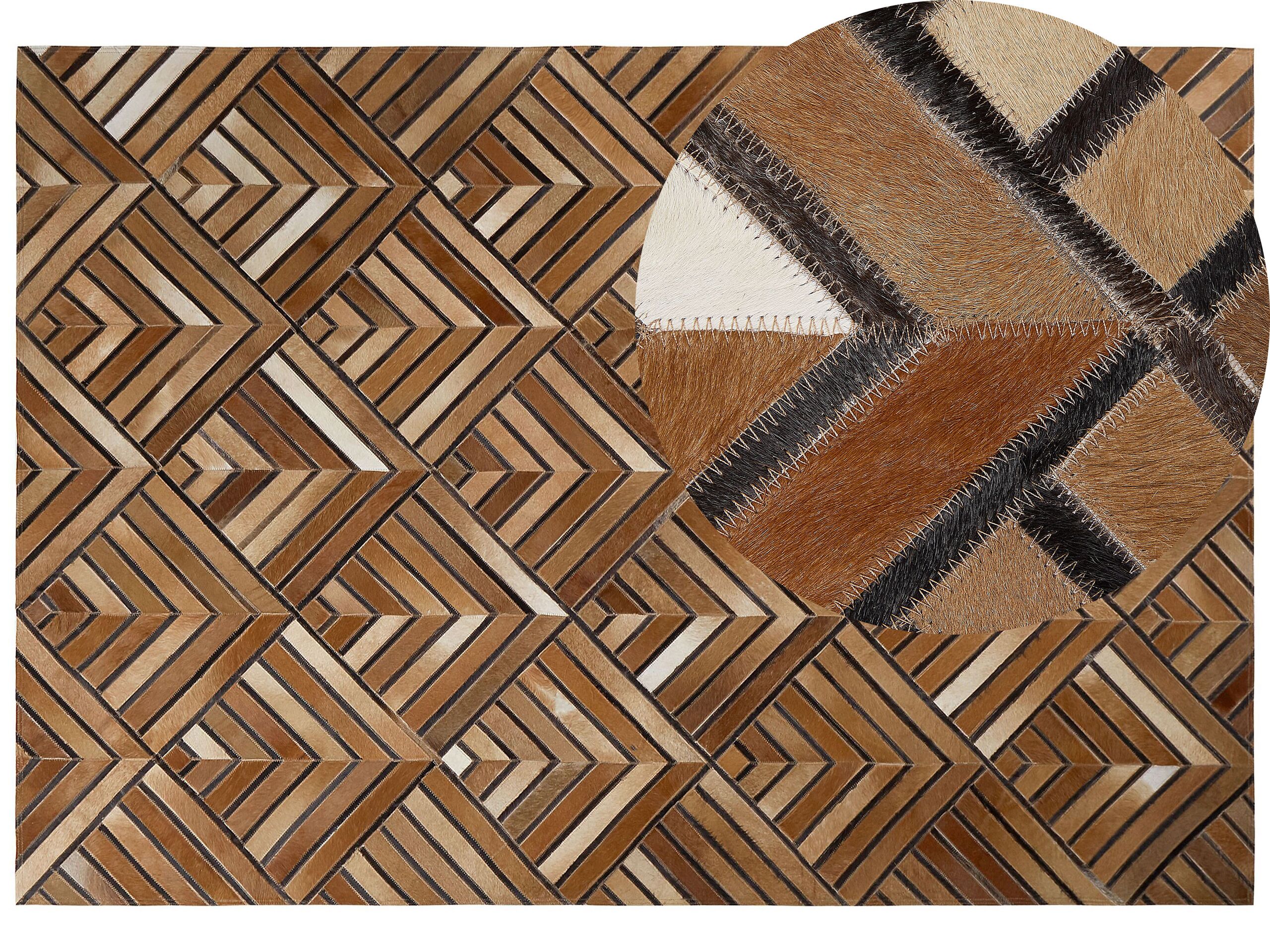 Cowhide Area Rug 160x230cm Brown - Gemini Interiors