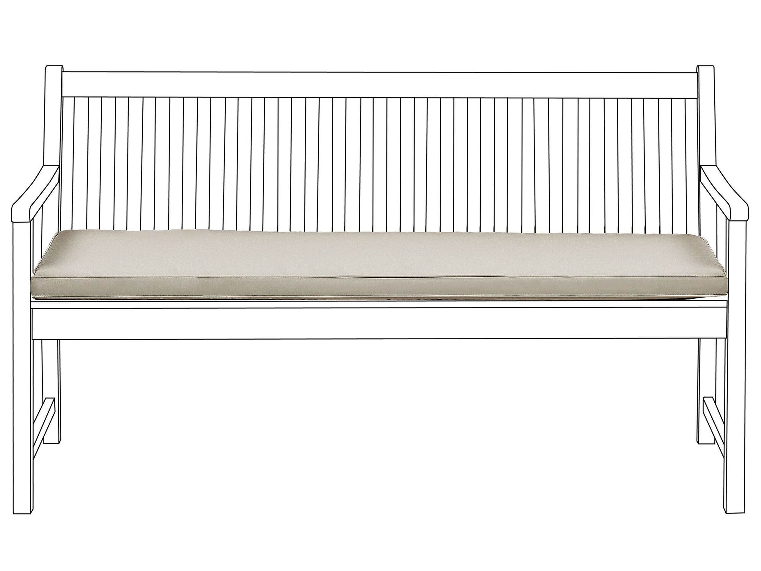 Bench Seat Pad Cushion 152 x 54 cm Taupe VIVARA - Gemini Interiors