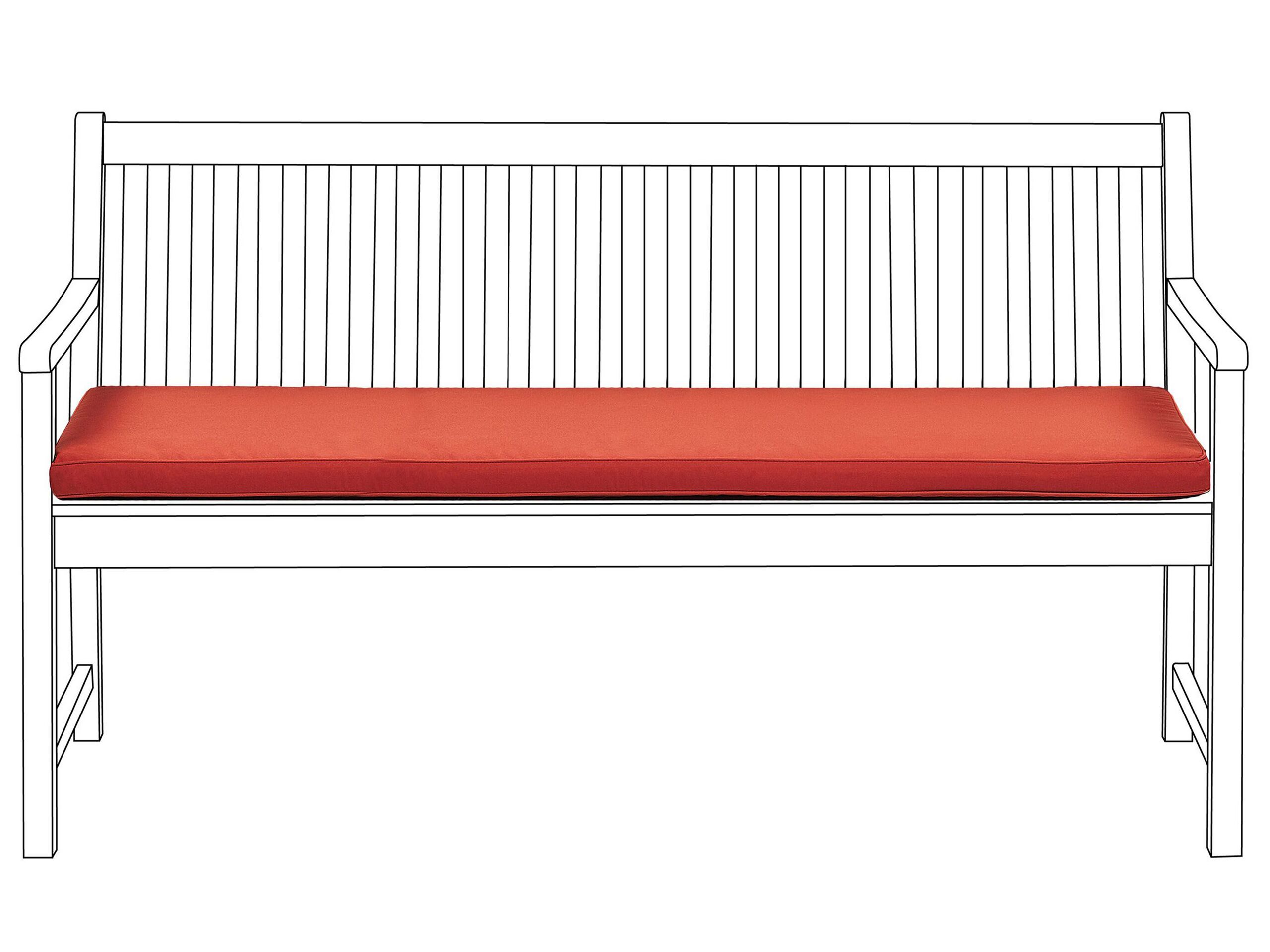 Bench Seat Pad Cushion 152 x 54 cm Red VIVARA - Gemini Interiors