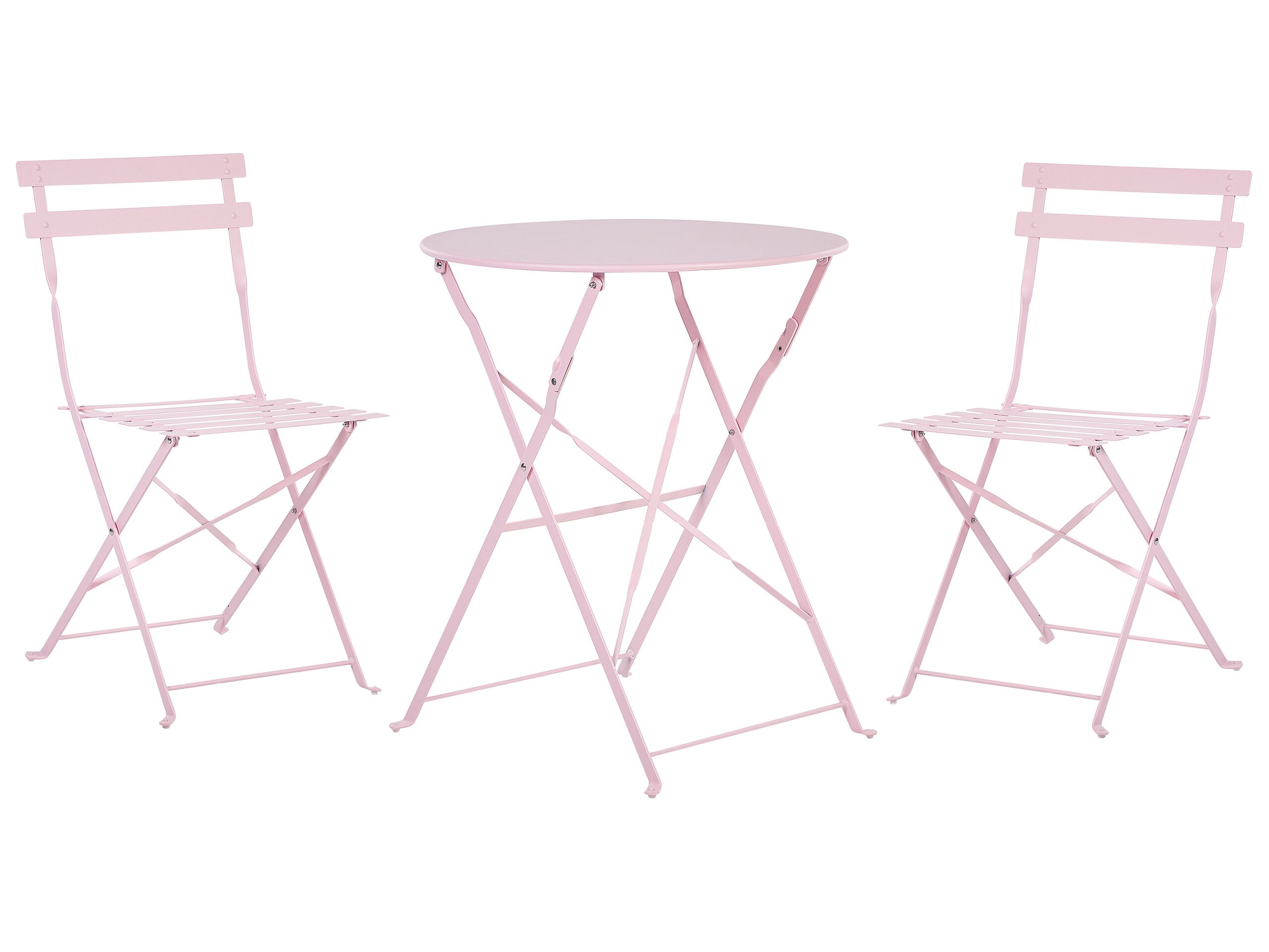 Steel Garden Bistro Set Pastel Pink FIORI - Gemini Interiors