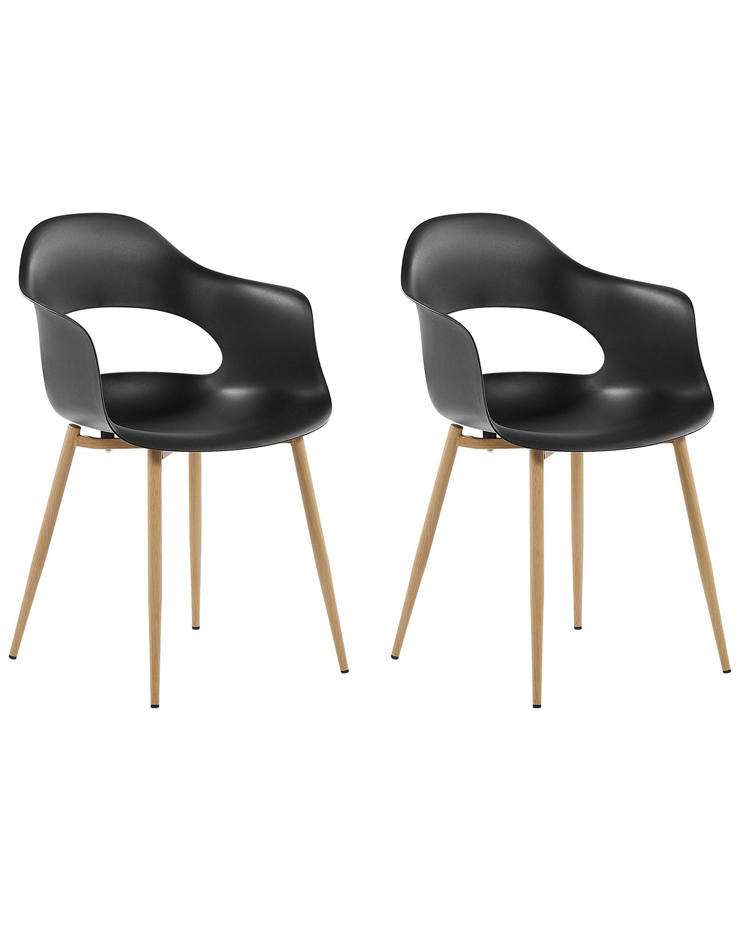 Set of 2 Dining Chairs Black UTICA - Gemini Interiors
