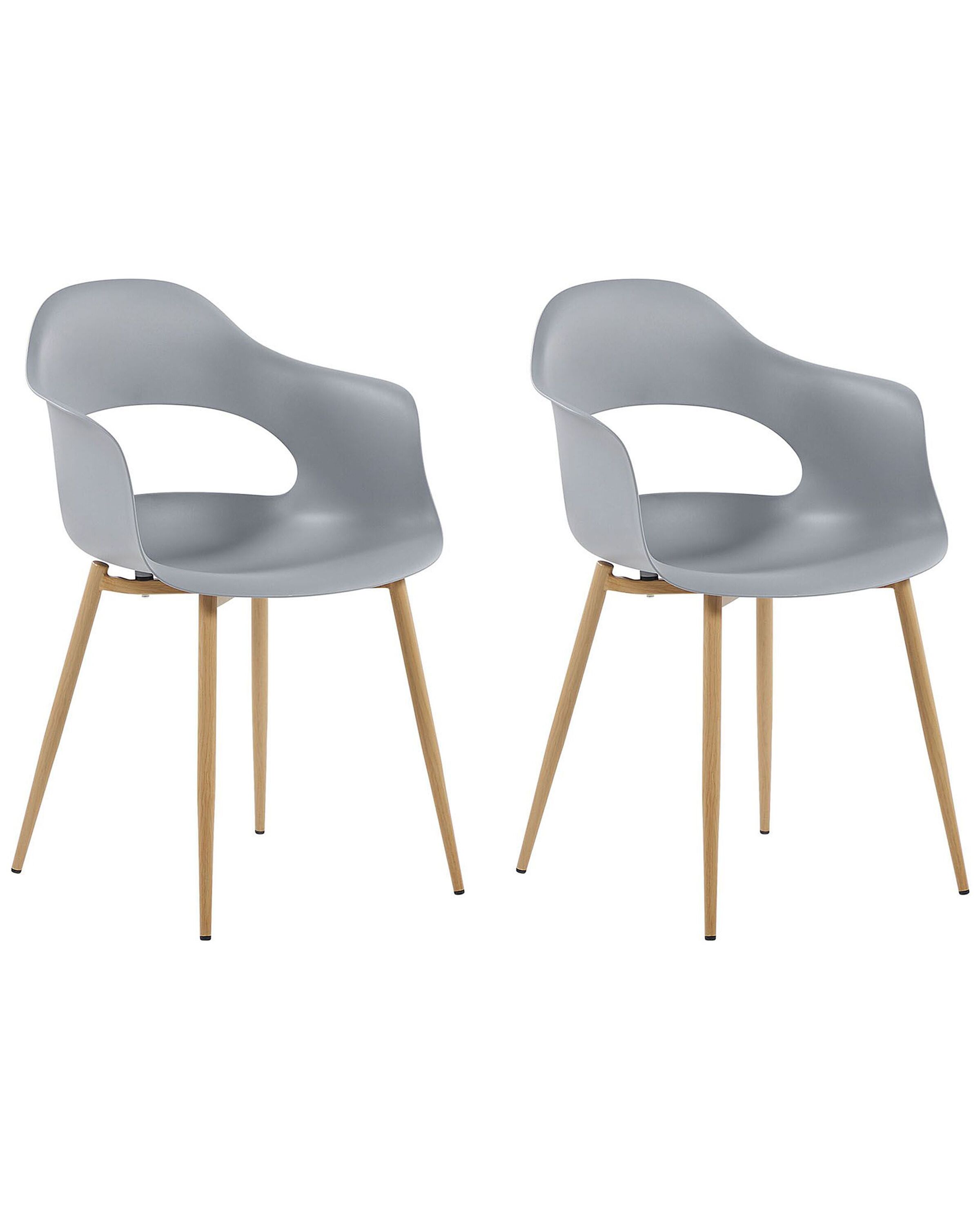 Set of 2 Dining Chairs Grey UTICA - Gemini Interiors