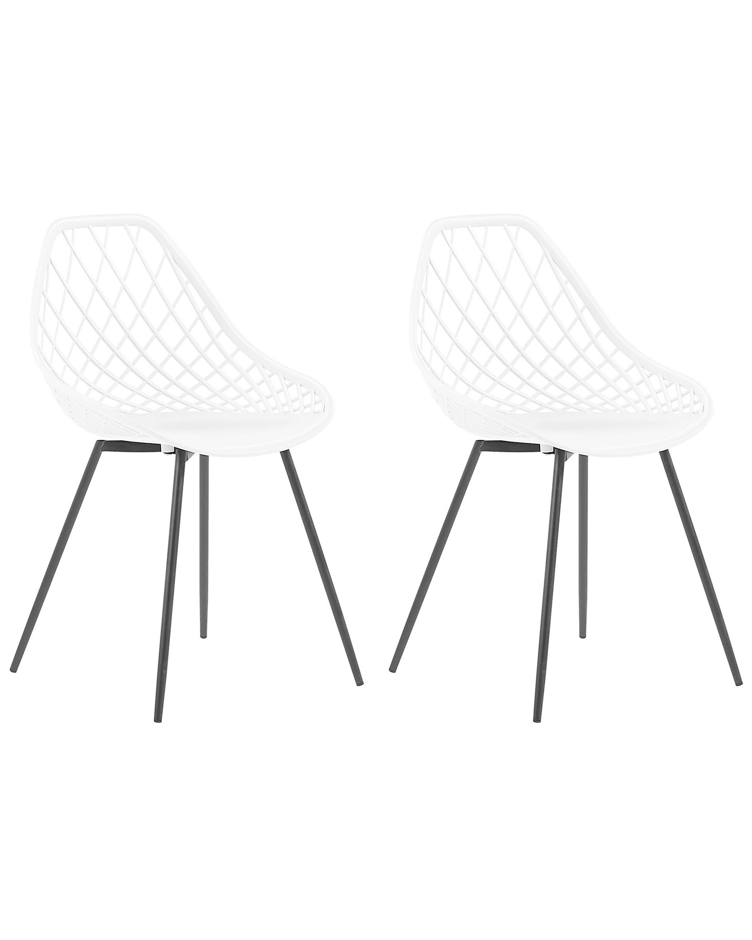 Set of 2 Dining Chairs White CANTON - Gemini Interiors