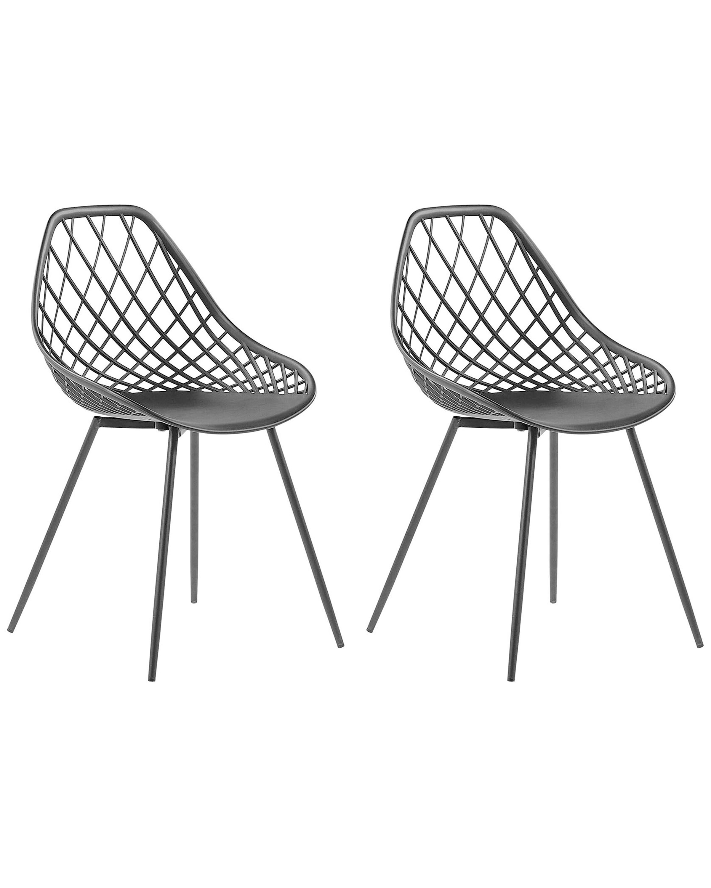 Set of 2 Dining Chairs Black CANTON - Gemini Interiors