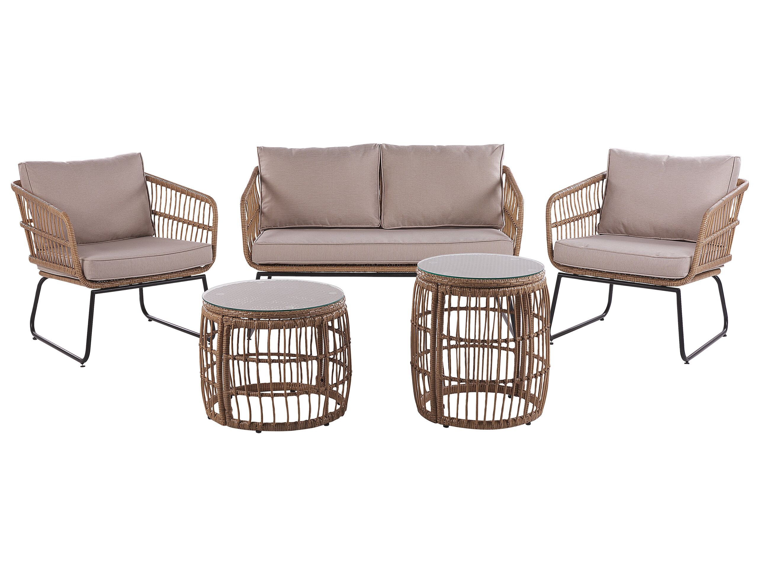 4 Seater Garden Sofa Set Beige RAVELLO - Gemini Interiors