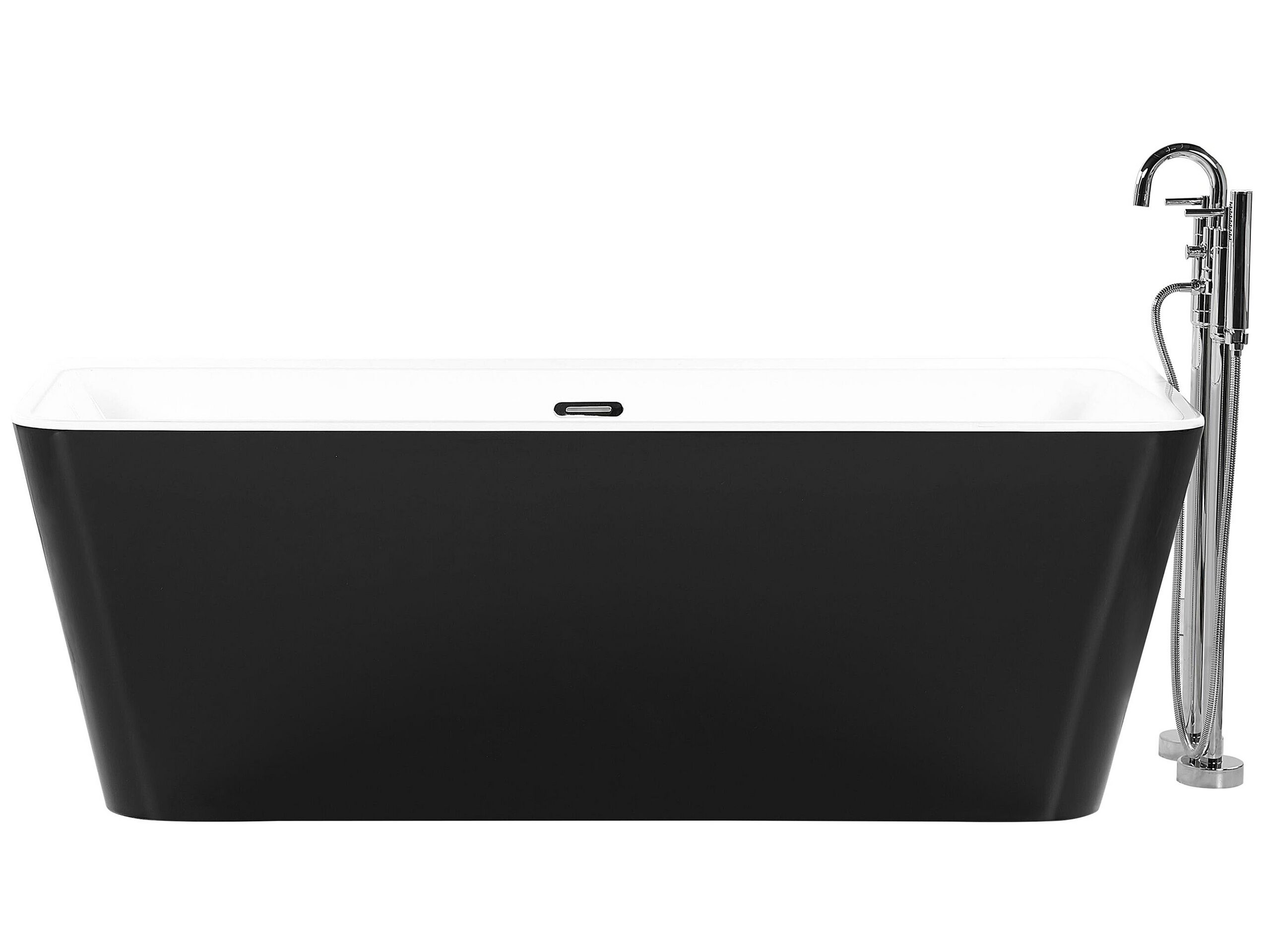 Bath 1700 x 800 mm Black HASSEL - Gemini Interiors