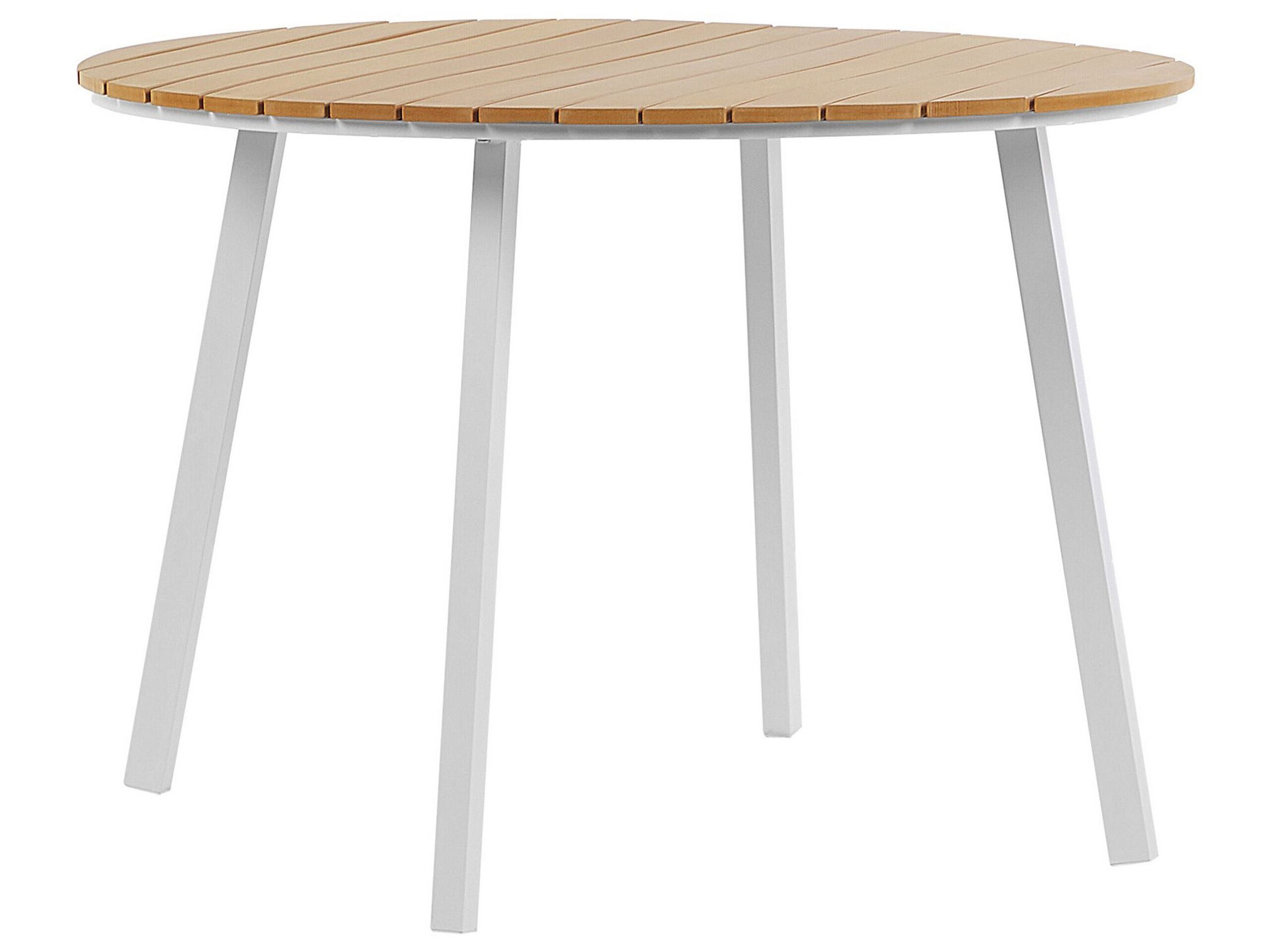 Round Garden Dining Table Ã ̧ 105 cm Light Wood CAVOLI - Gemini Interiors