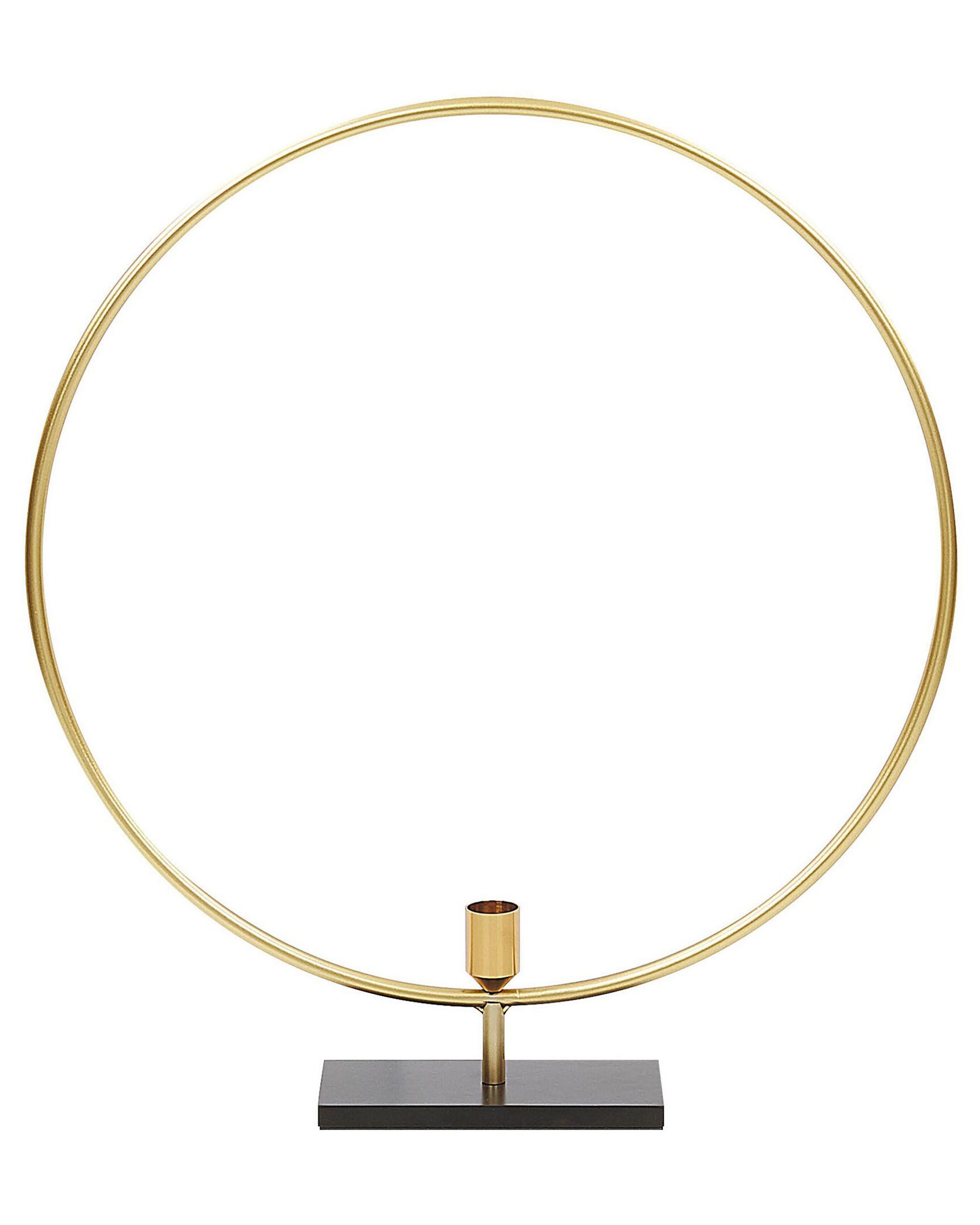 Metal Candlestick 45cm Gold - Gemini Interiors