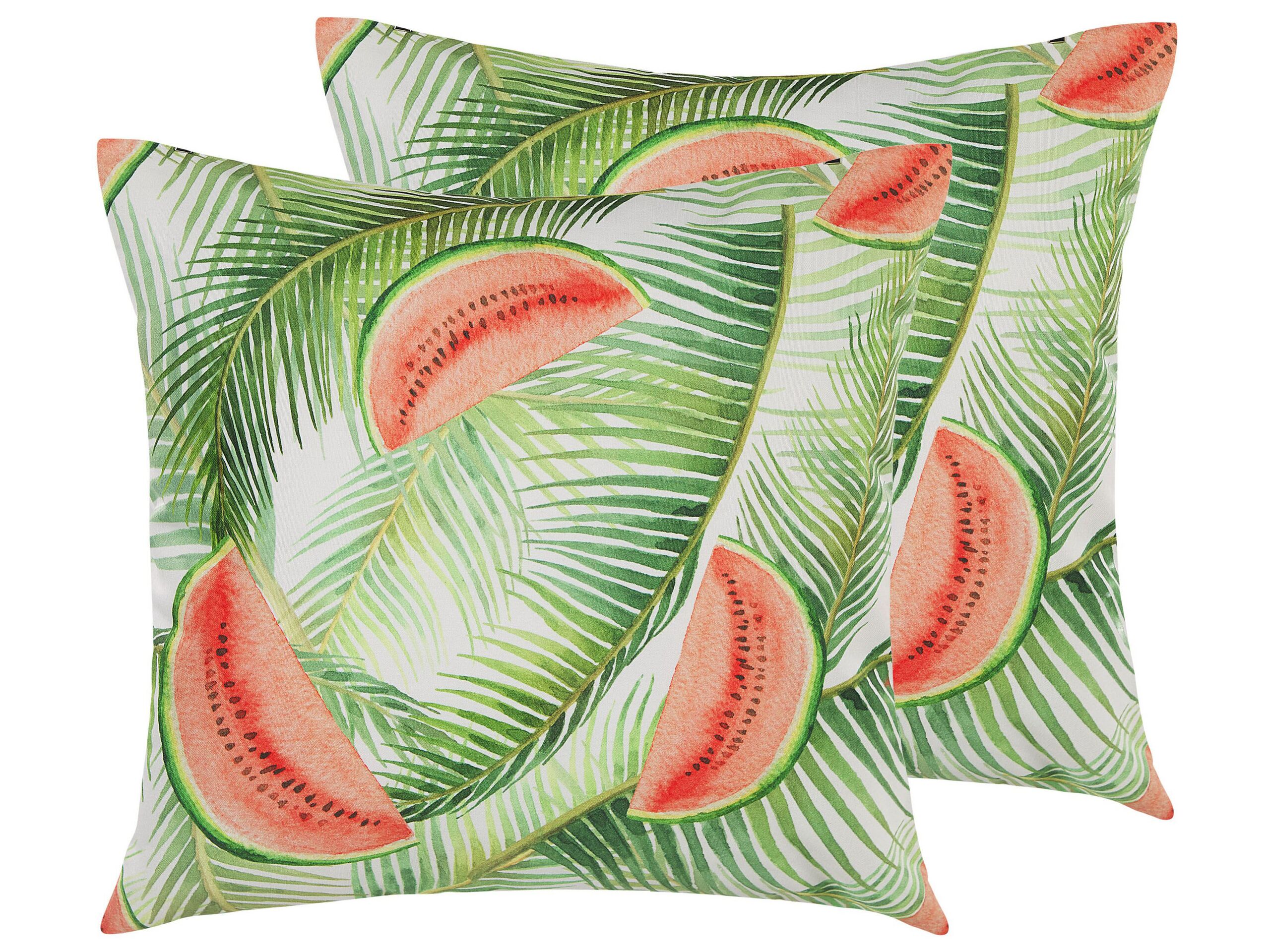 Set of 2 Outdoor Cushions 45 x 45 cm Multicolour LOVOLETO - Gemini Interiors