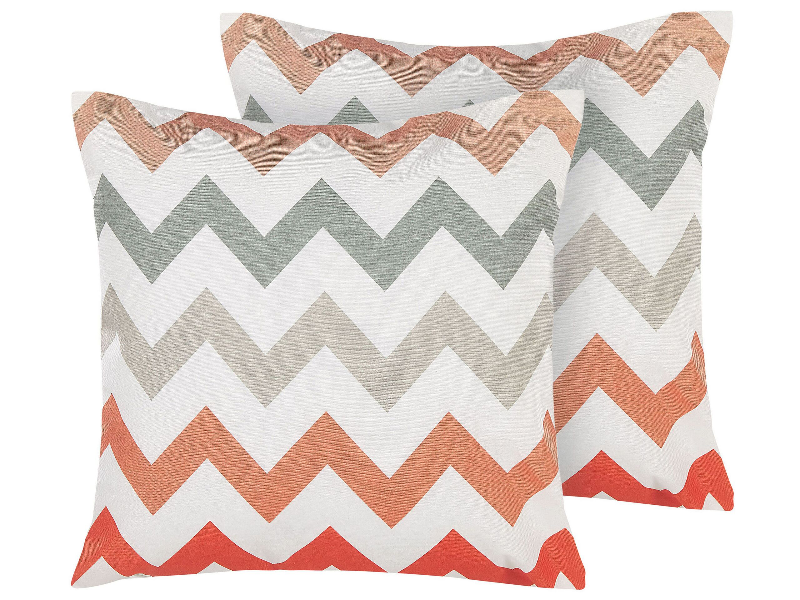 Set of 2 Outdoor Cushion Chevron 45 x 45 cm Multicolour LAGARO - Gemini Interiors