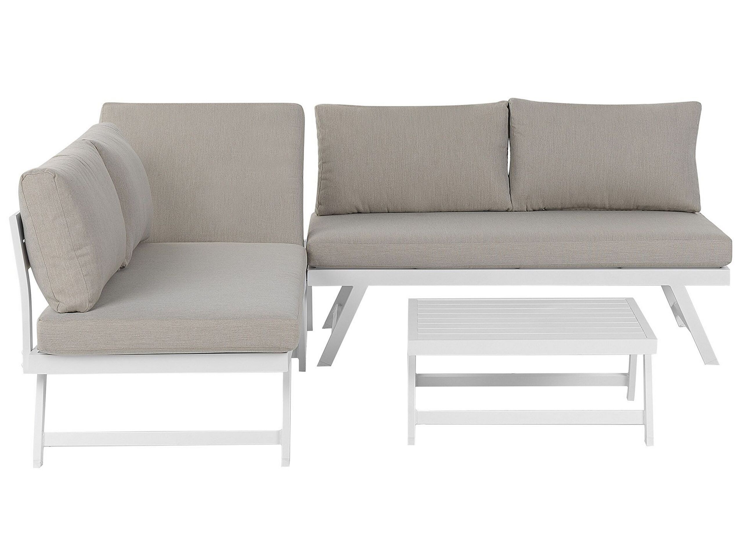 5 Seater Aluminium Garden Corner Sofa Set Taupe COCCORINO - Gemini Interiors