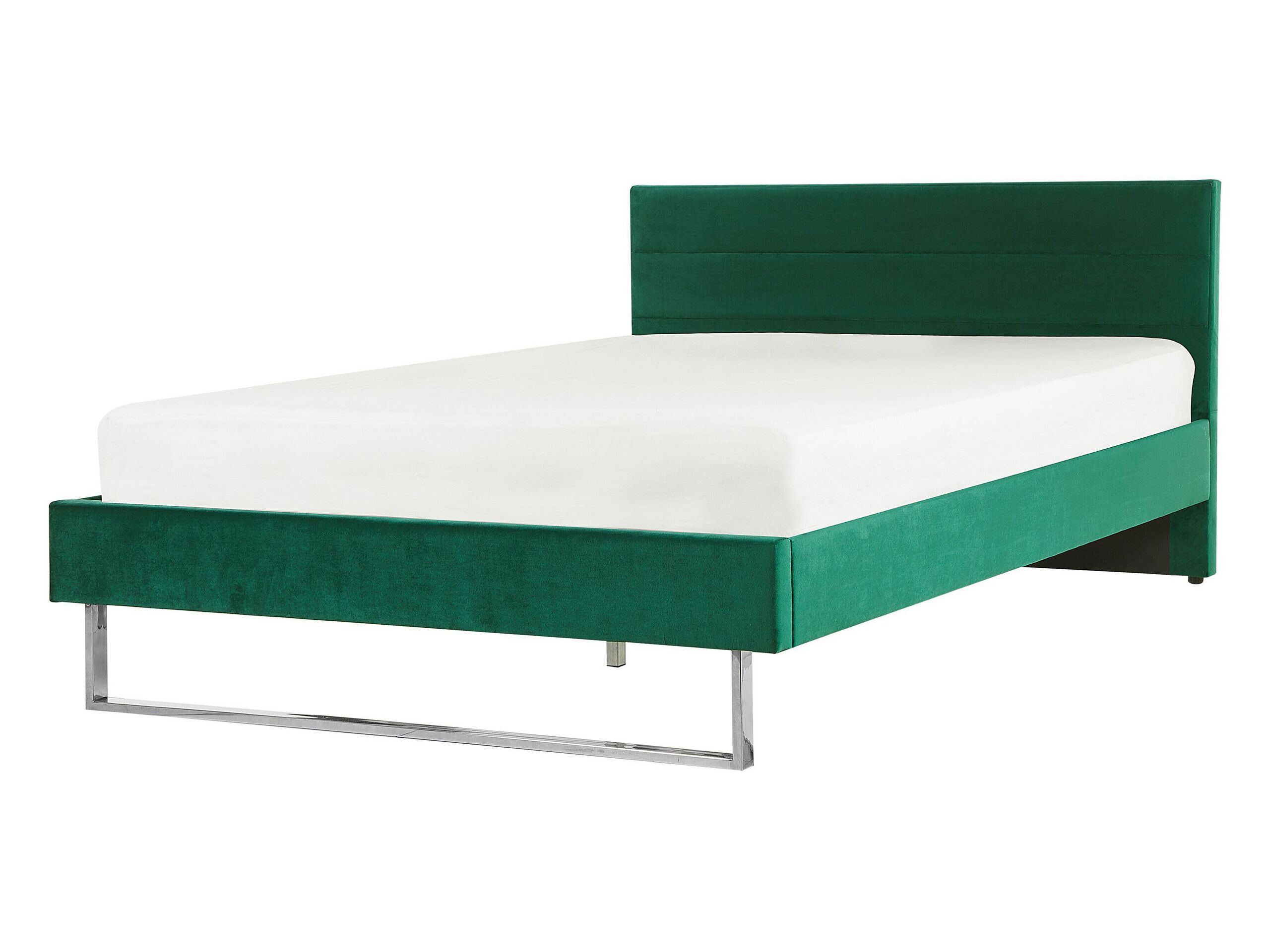 Velvet EU Double Bed Green BELLOU - Gemini Interiors