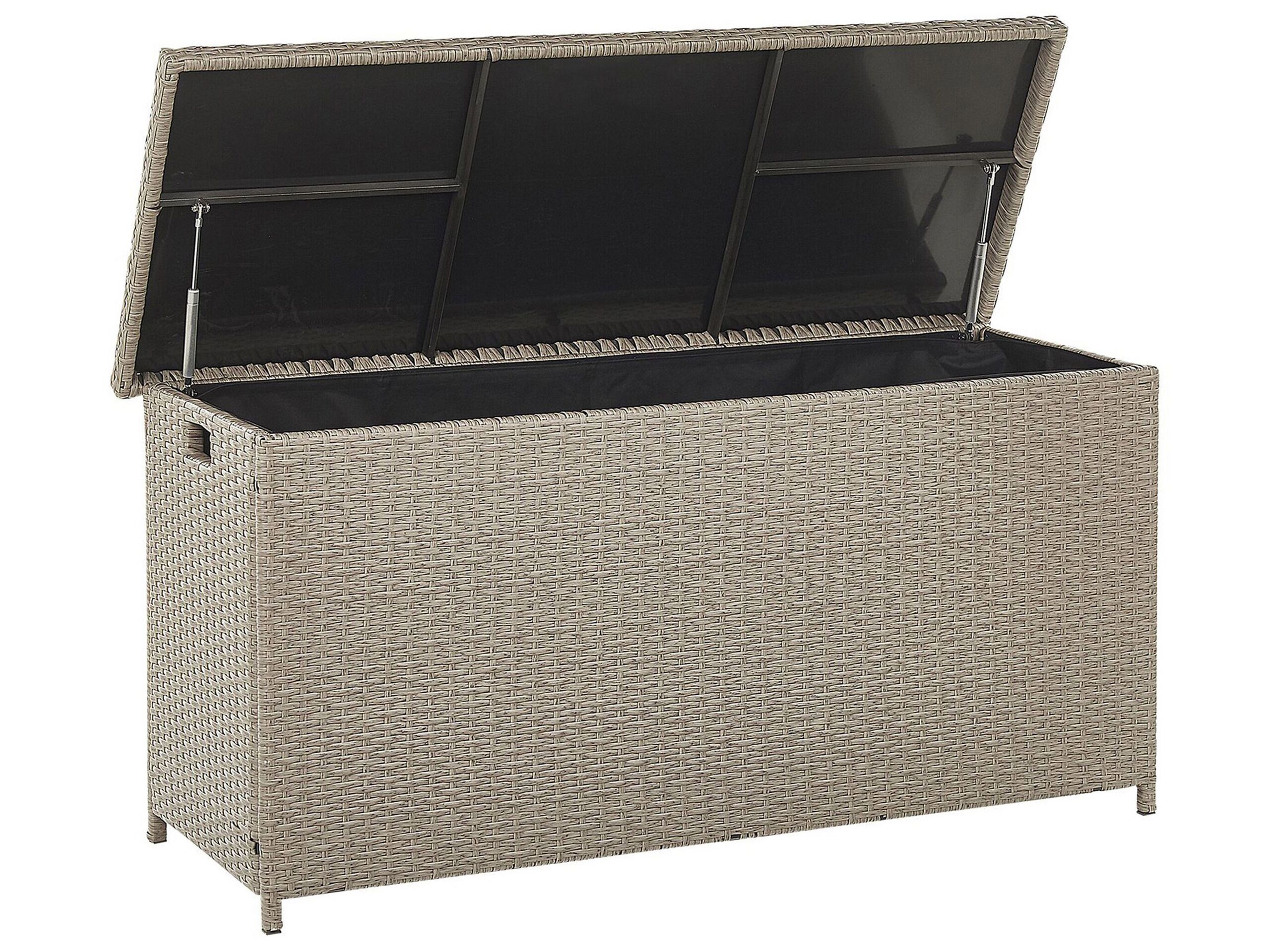 PE Rattan Storage Box 126 x 46 cm Taupe MODENA - Gemini Interiors