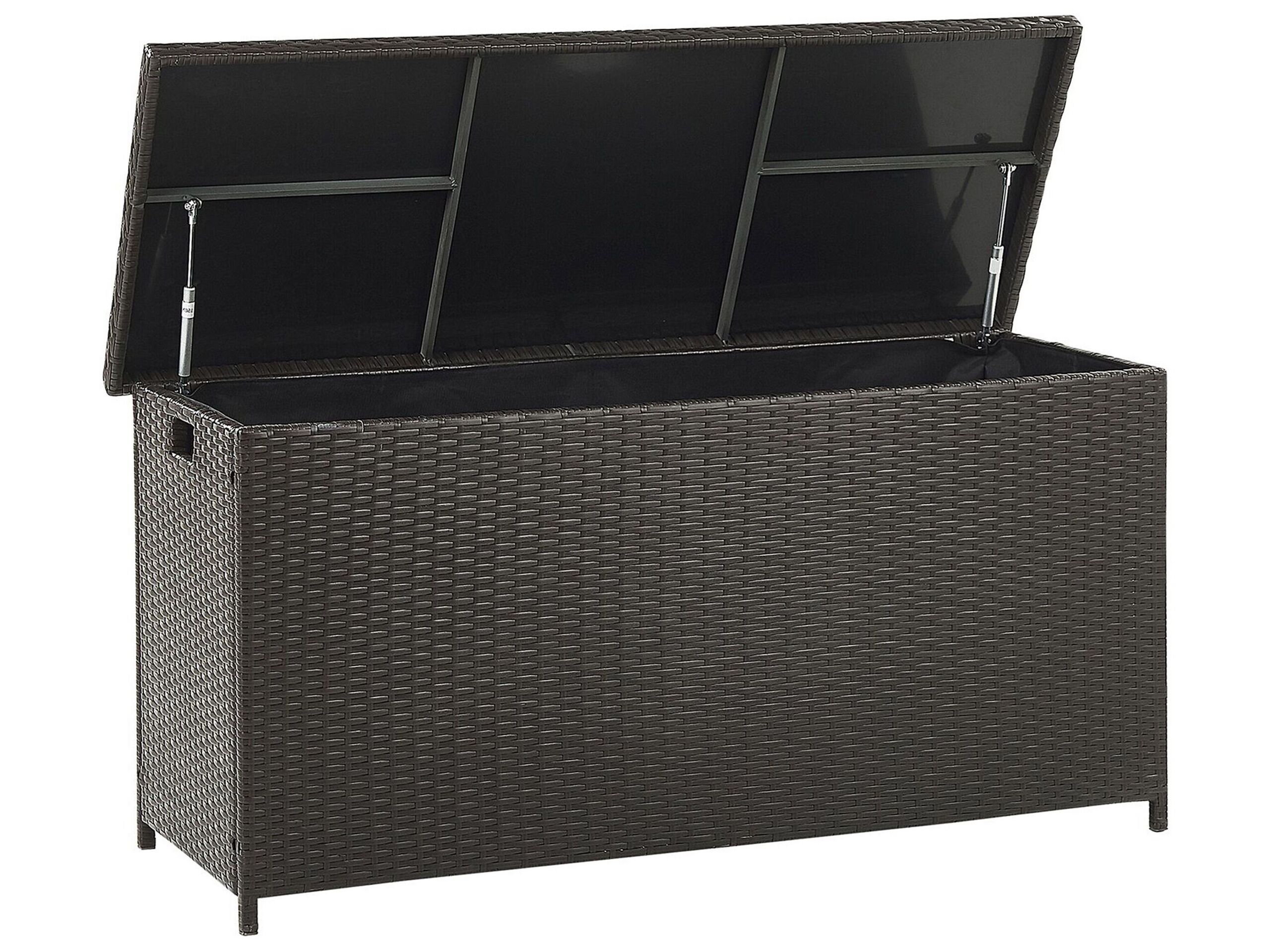 PE Rattan Storage Box 126 x 46 cm Brown MODENA - Gemini Interiors
