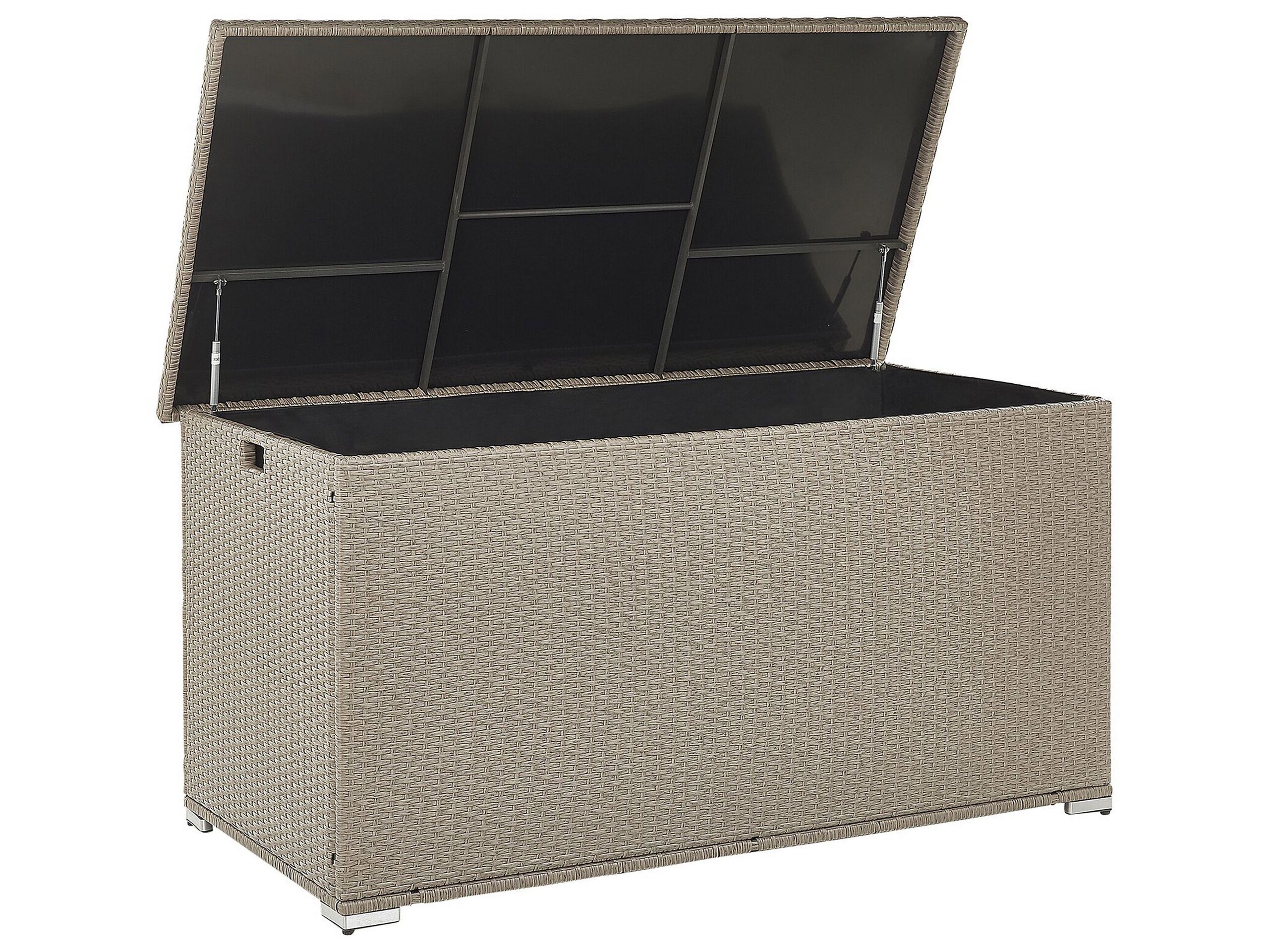PE Rattan Storage Box 155 x 75 cm Taupe MODENA - Gemini Interiors