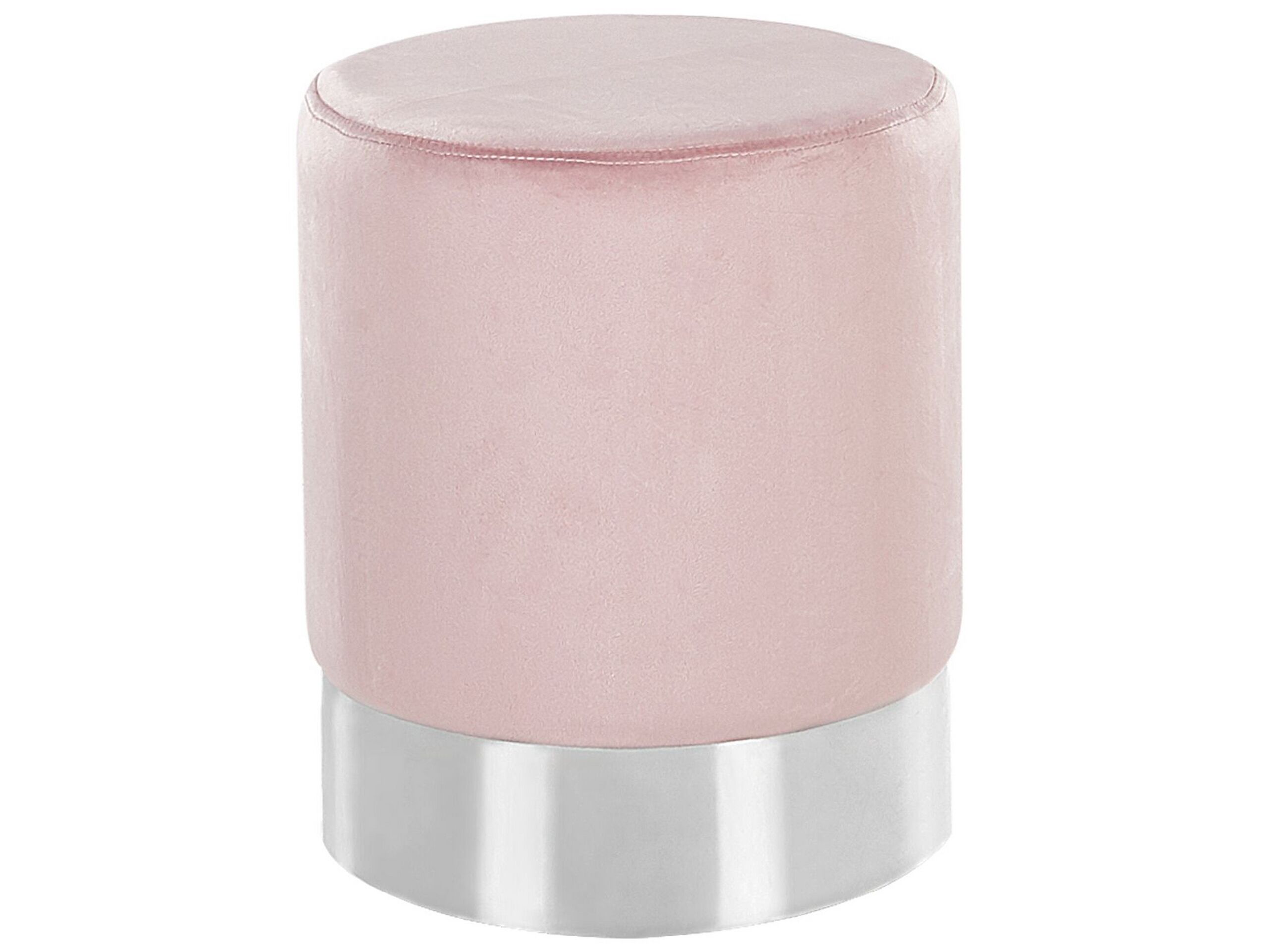 Velvet Pouffe Pink BRIGITTE - Gemini Interiors