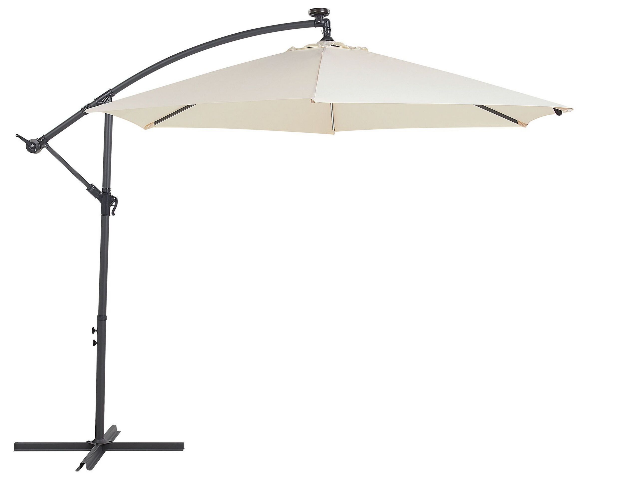 Cantilever Garden Parasol with LED Lights 2.85 m Beige CORVAL - Gemini Interiors