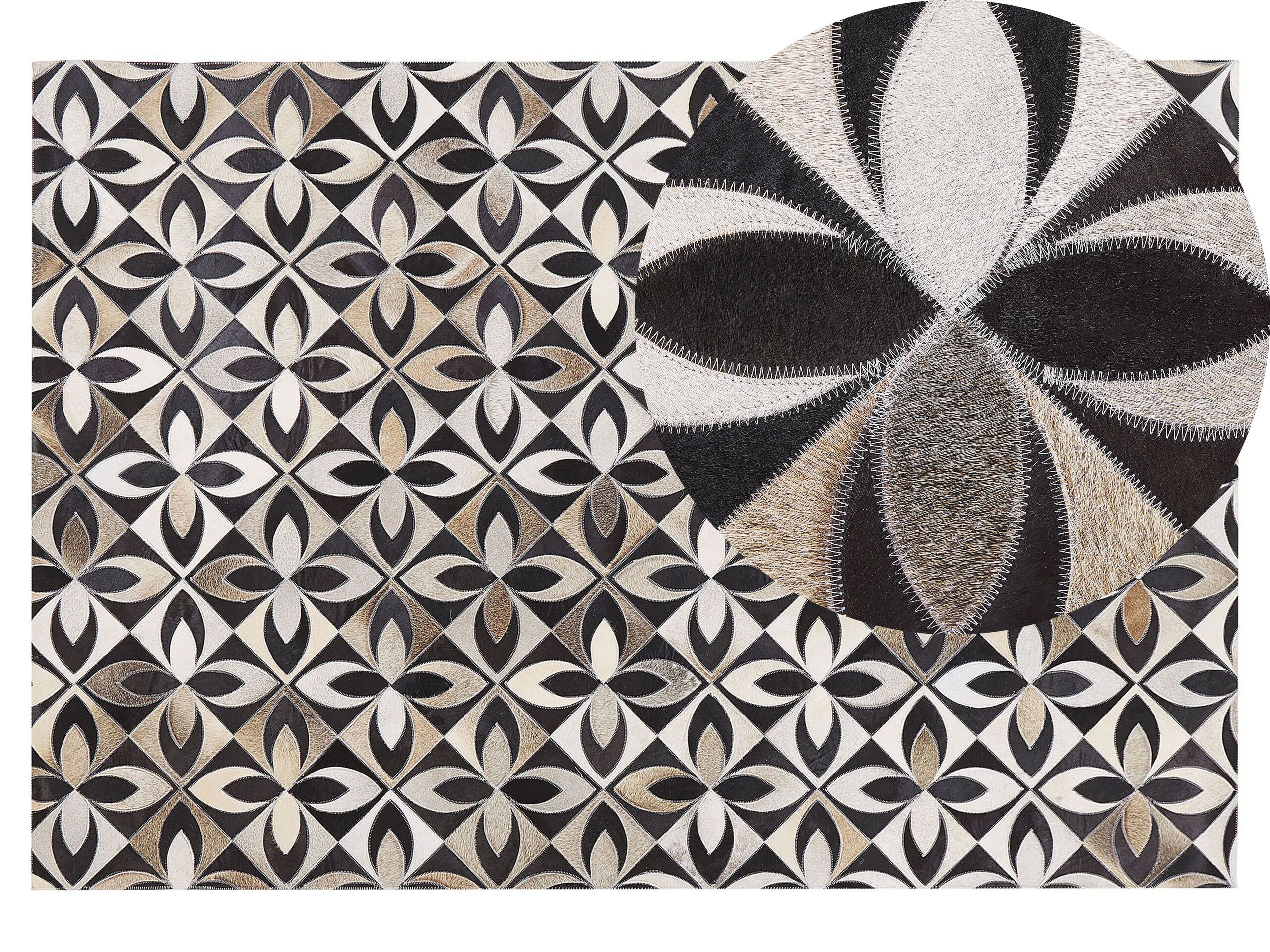 Cowhide Area Rug 140x200cm Multicolour - Gemini Interiors
