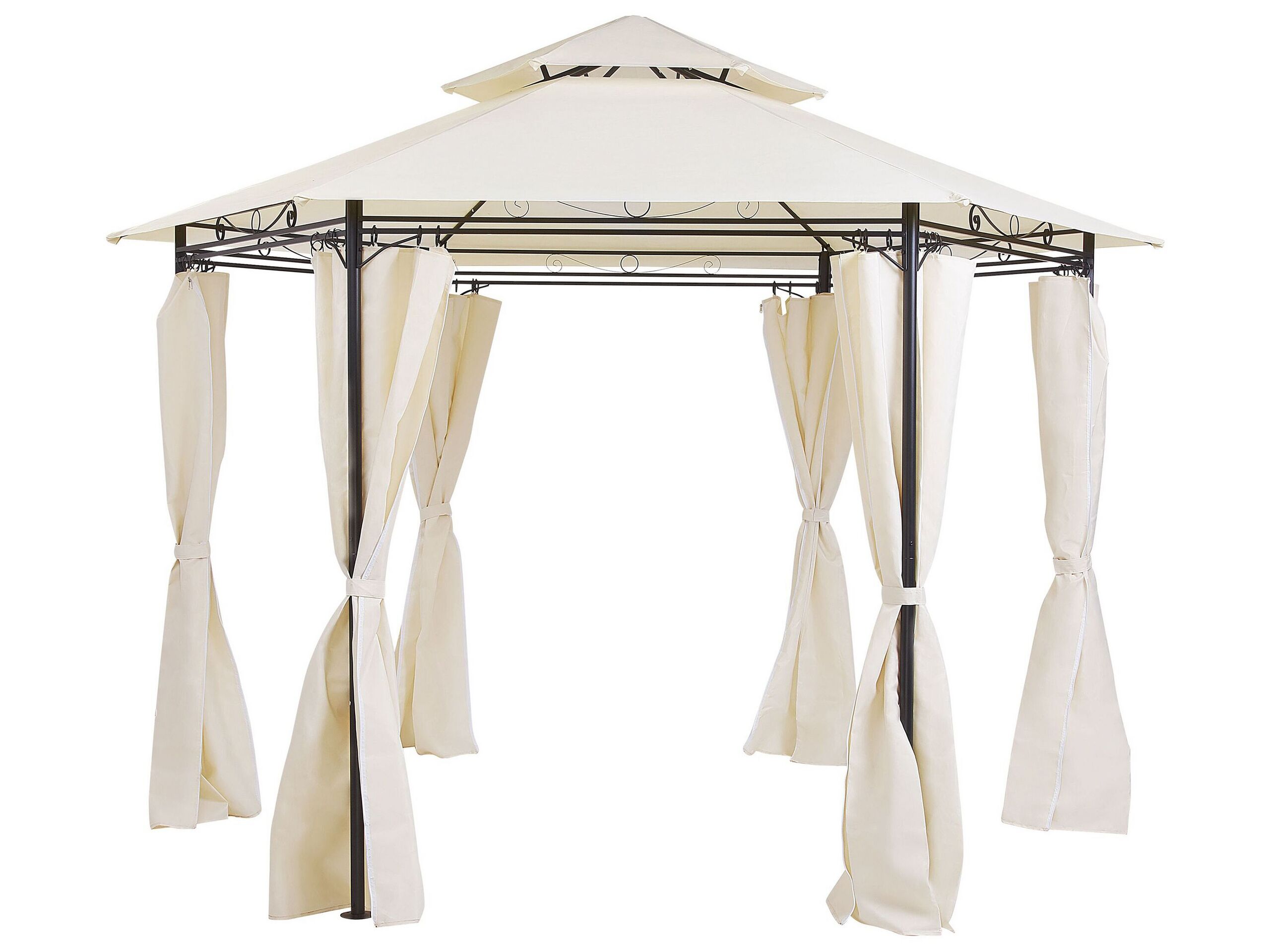Gazebo âŒ€ 350 cm Beige PORTEL - Gemini Interiors