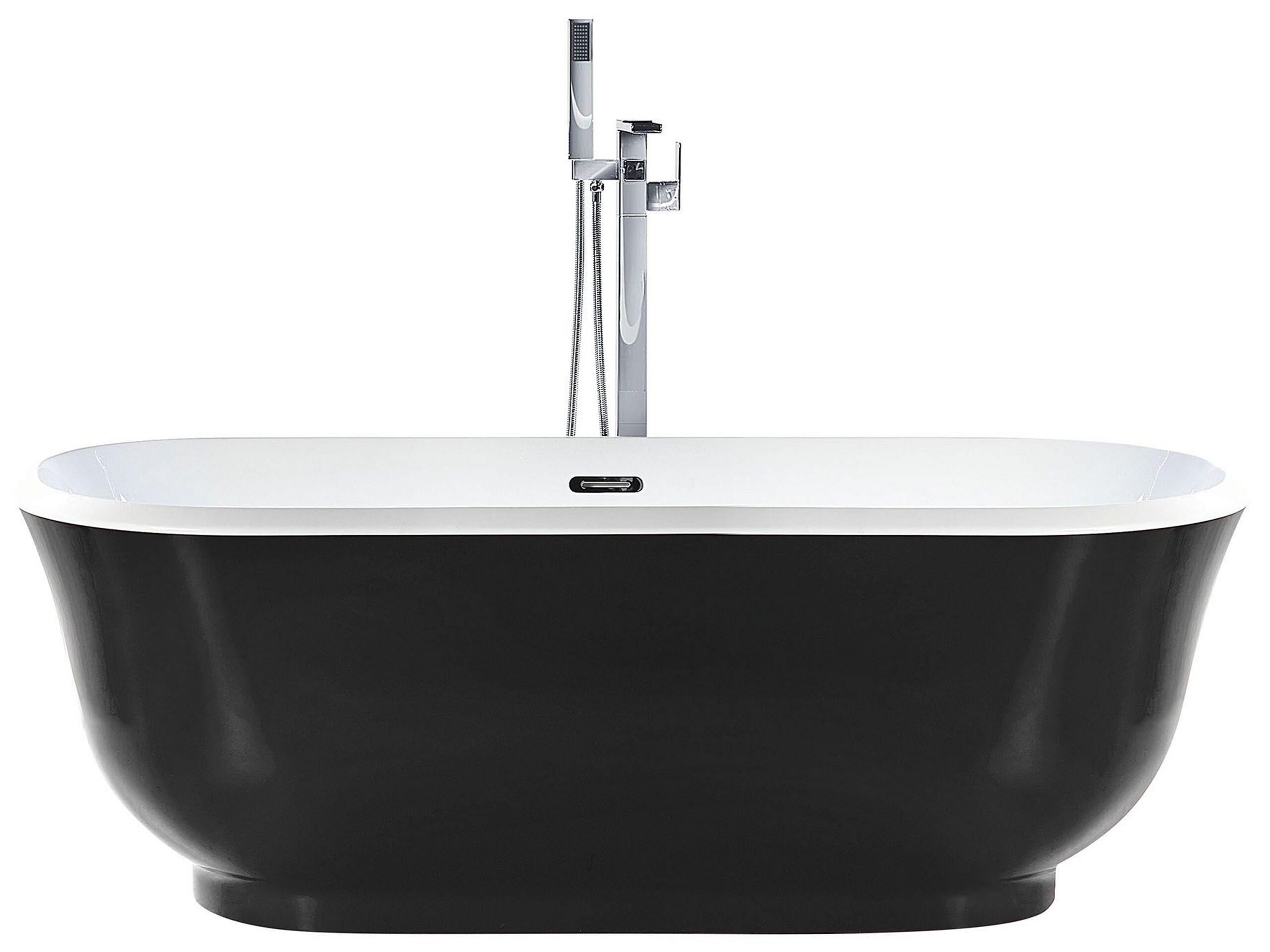 Freestanding Bath 1700 x 770 cm Black TESORO - Gemini Interiors